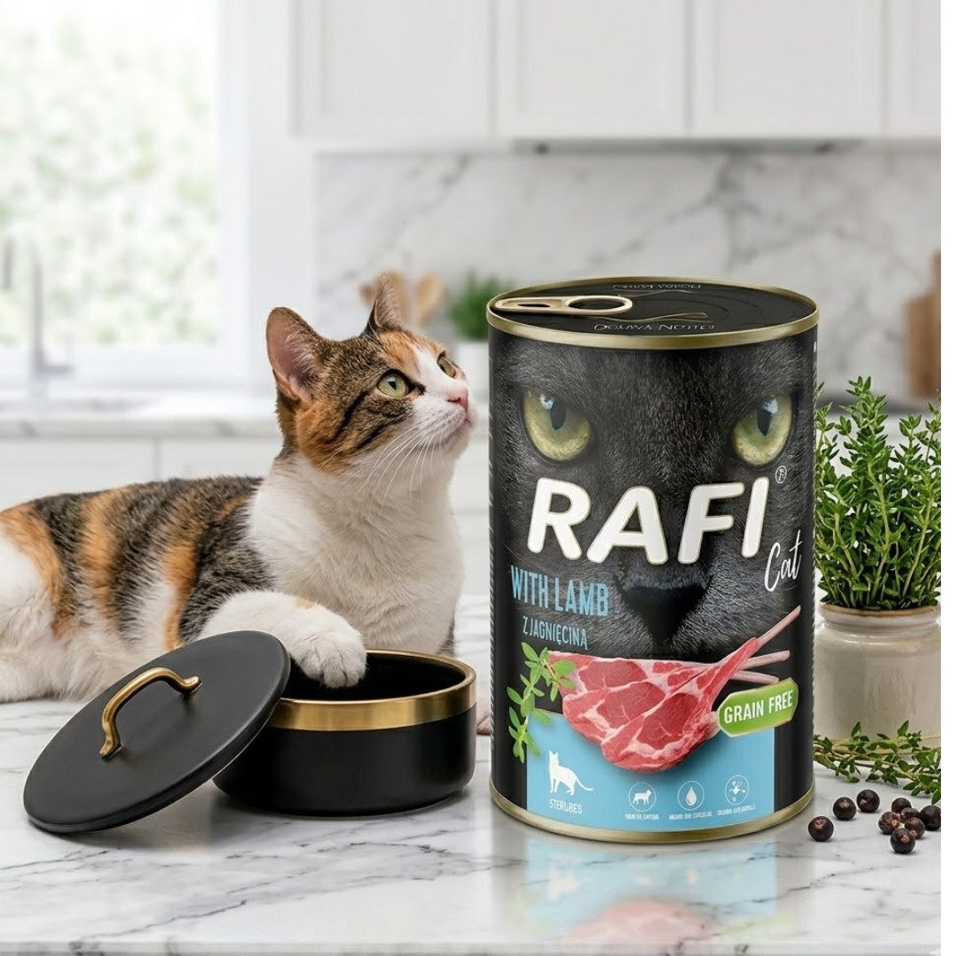 RAFI Cat Adult with lamb - mokré krmivo pro kočky - 400g - foto 2