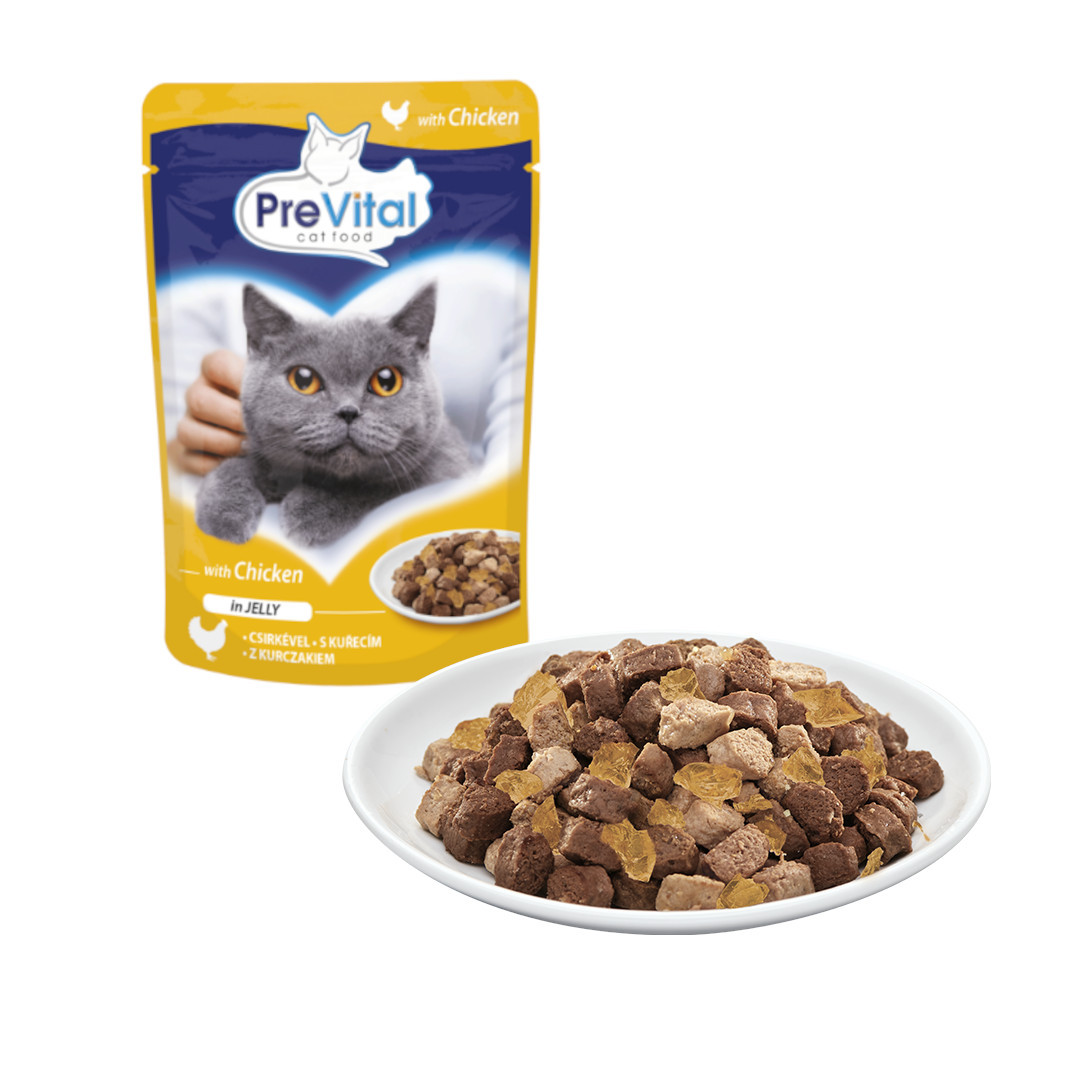 PREVITAL Chicken in jelly - mokré krmivo pro kočky - 100g - foto 1