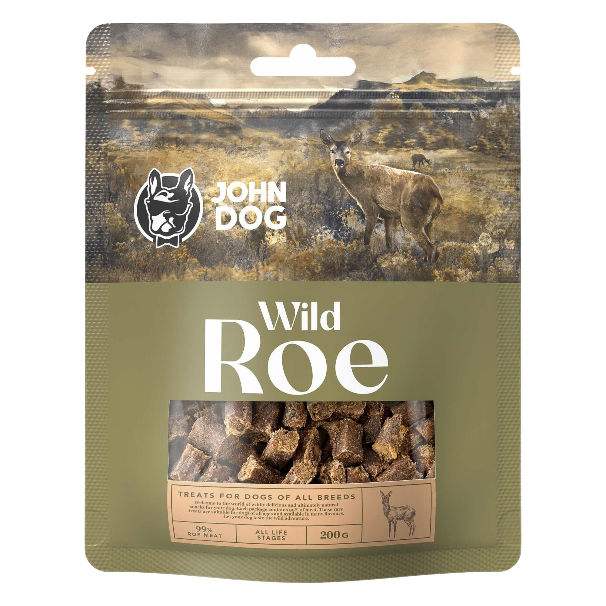JOHN DOG Wild roe - pamlsek pro psa - 200g - foto 1