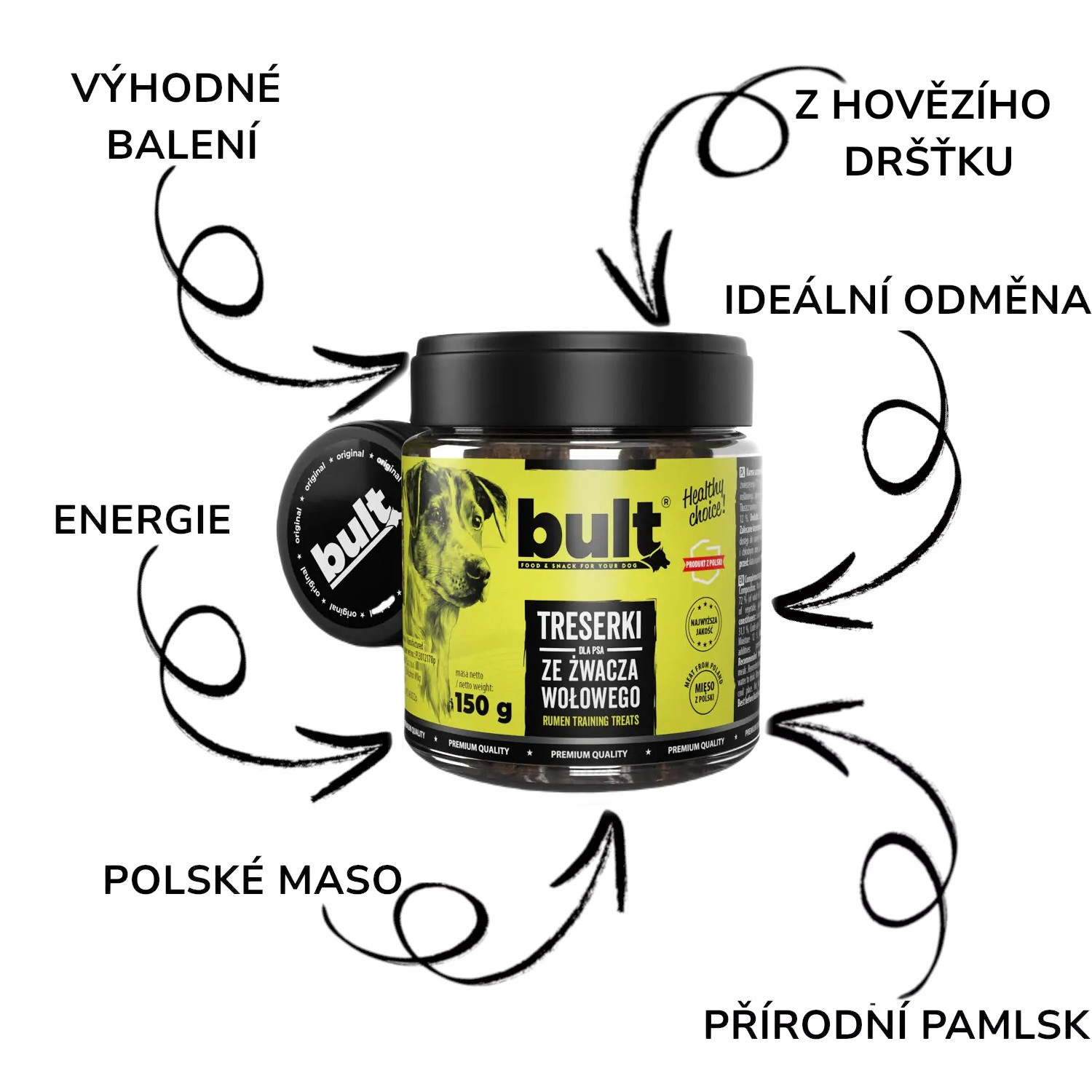 BULT Hovězí bachor - pamlsek pro psy - 150g - foto 2