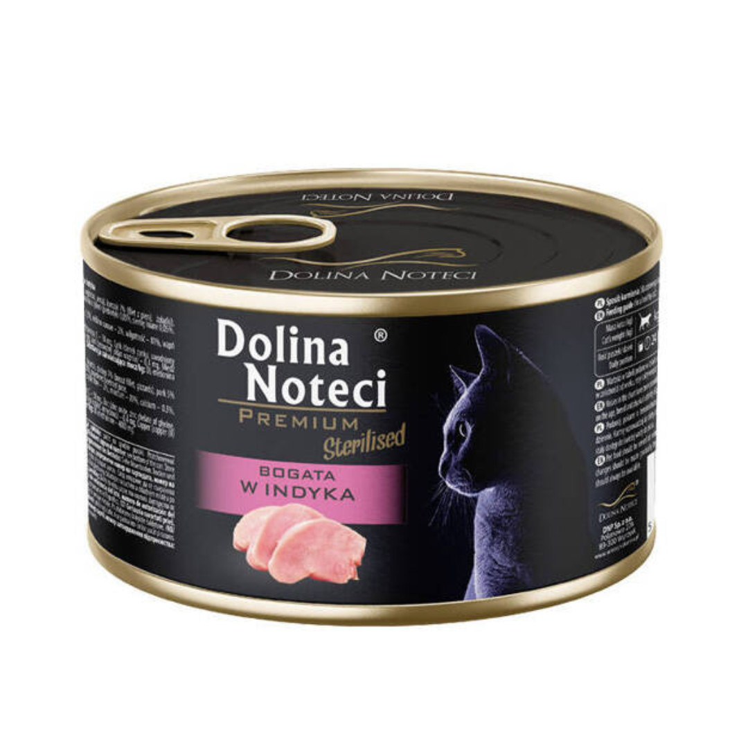 DOLINA NOTECI Premium Sterilised Rich in turkey - mokré krmivo pro kočky - 185g - foto 1