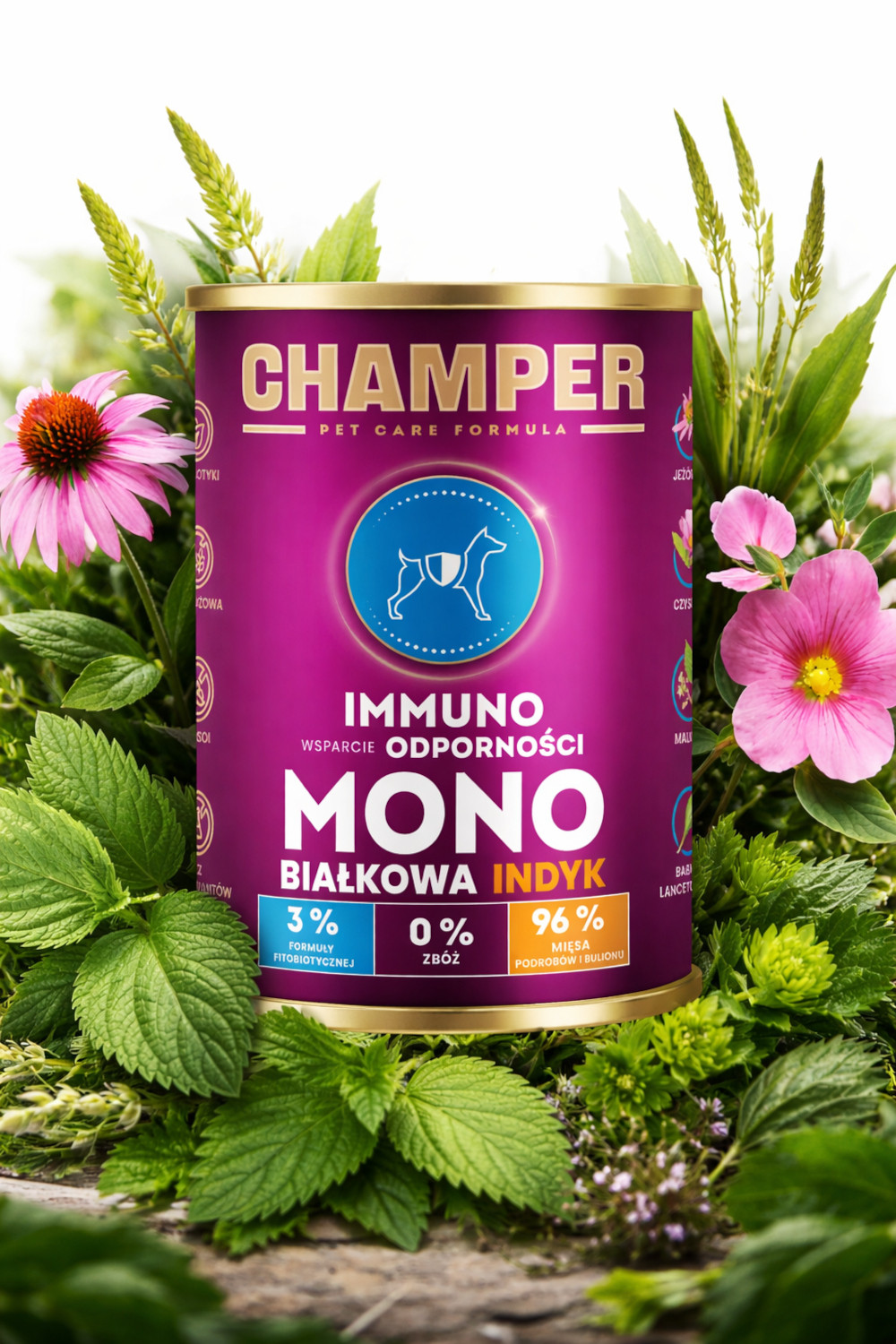 CHAMPER Immuno Monoprotein Turkey - vlhké krmivo pro psy - 400g - foto 3