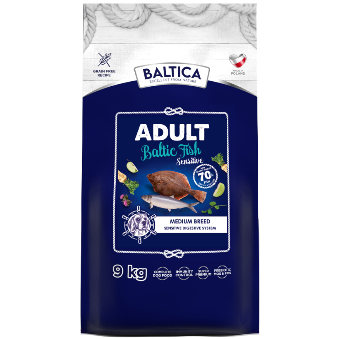 BALTICA Excellent Adult Sensitive Baltic Fish M - suché krmivo pro psy - 9kg - foto 1