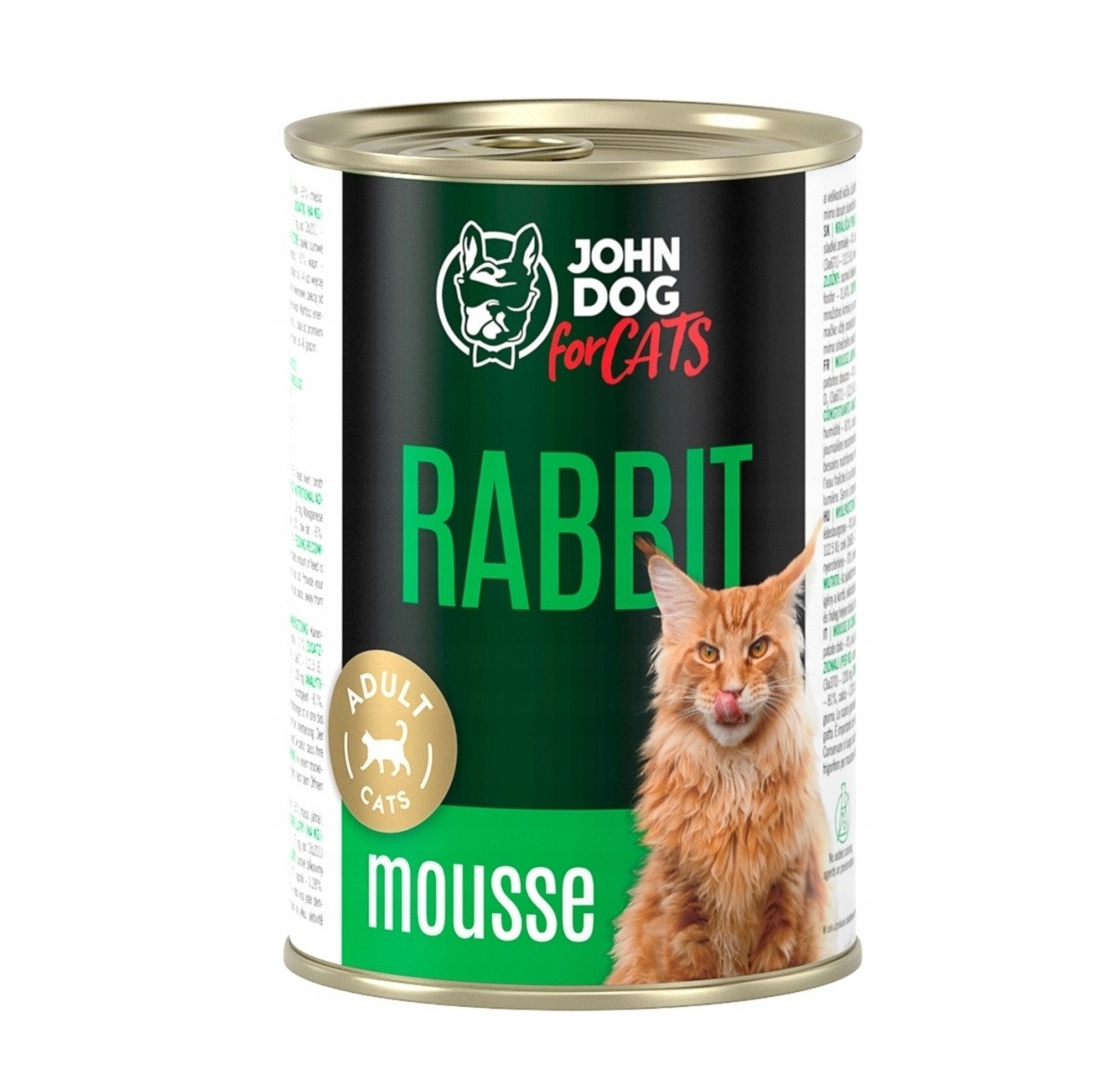 JOHN DOG For cats Rabbit Mousse - mokré krmivo pro kočky - 400g - foto 1