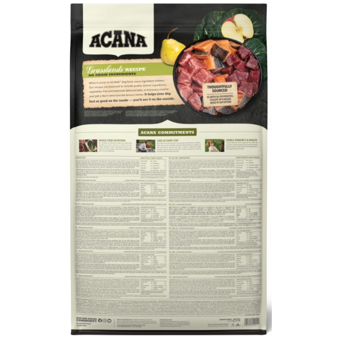 ACANA Highest Protein Grasslands - suché krmivo pro psy - 11,4 kg - foto 2