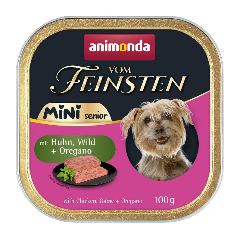ANIMONDA Vom Feinsten Senior Mini Chicken with game and oregano - vlhké krmivo pro psy - 100g - foto 1