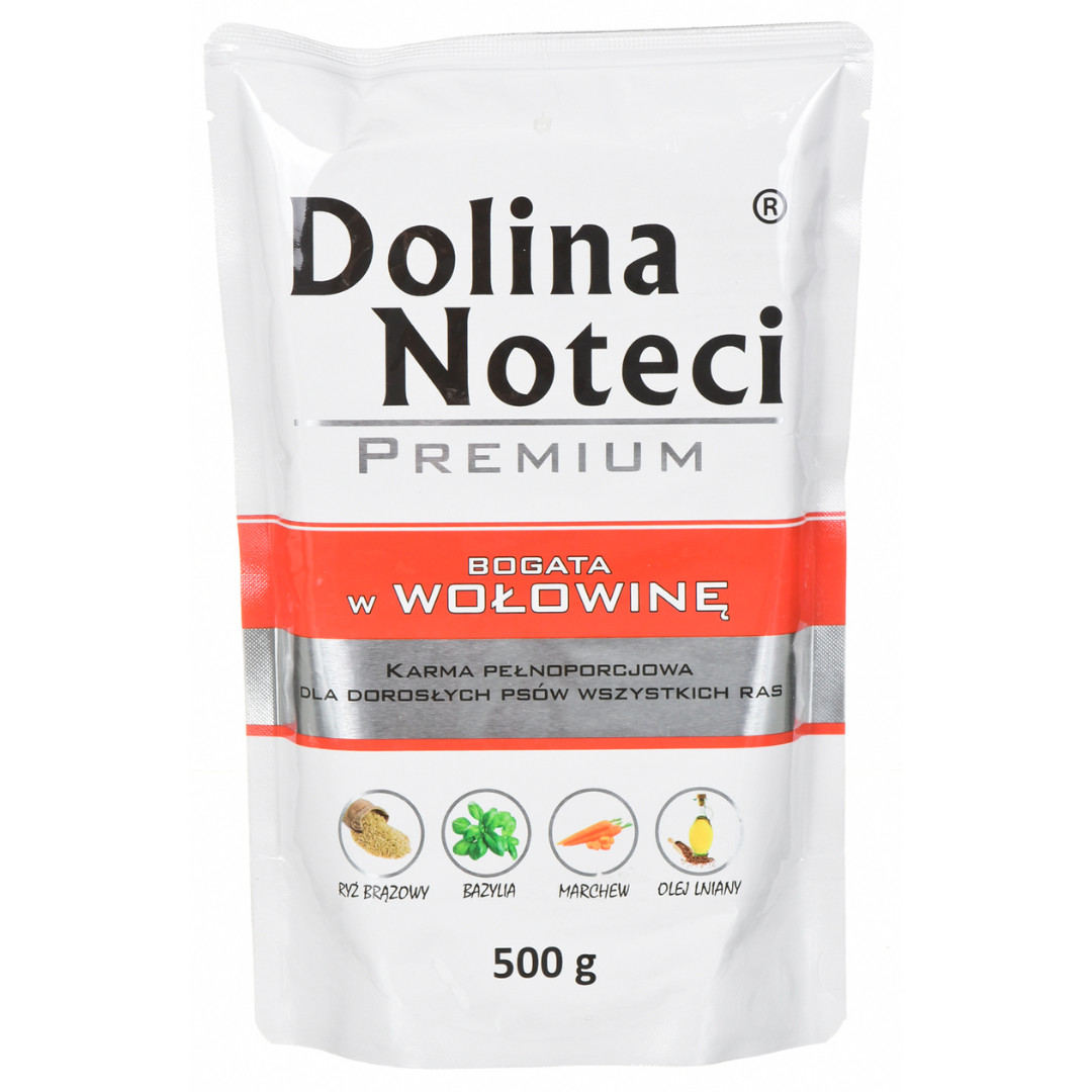DOLINA NOTECI Premium Rich in beef - Mokré krmivo pro psy - 500 g - foto 1