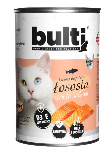 BULTI Rich in salmon - mokré krmivo pro kočky - 400g - foto 3