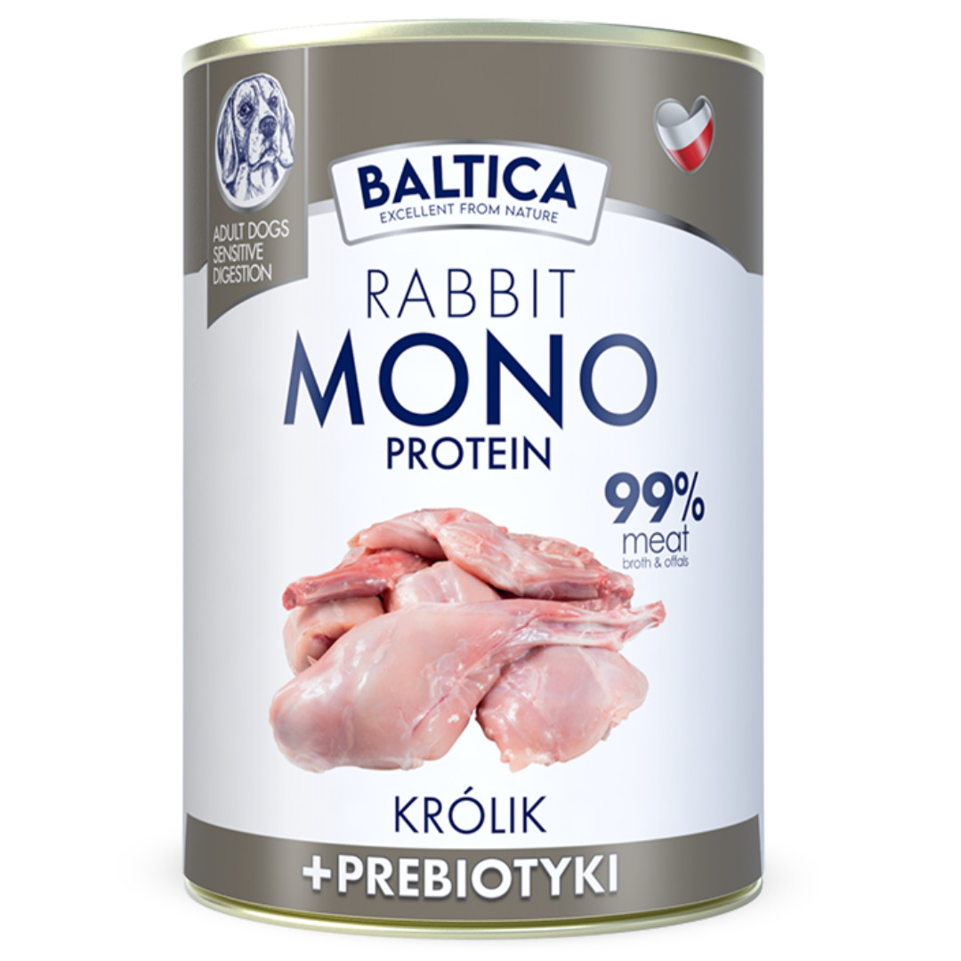 BALTICA Nutraceutic Mono Rabbit with prebiotics - vlhké krmivo pro psy - 400g - foto 1