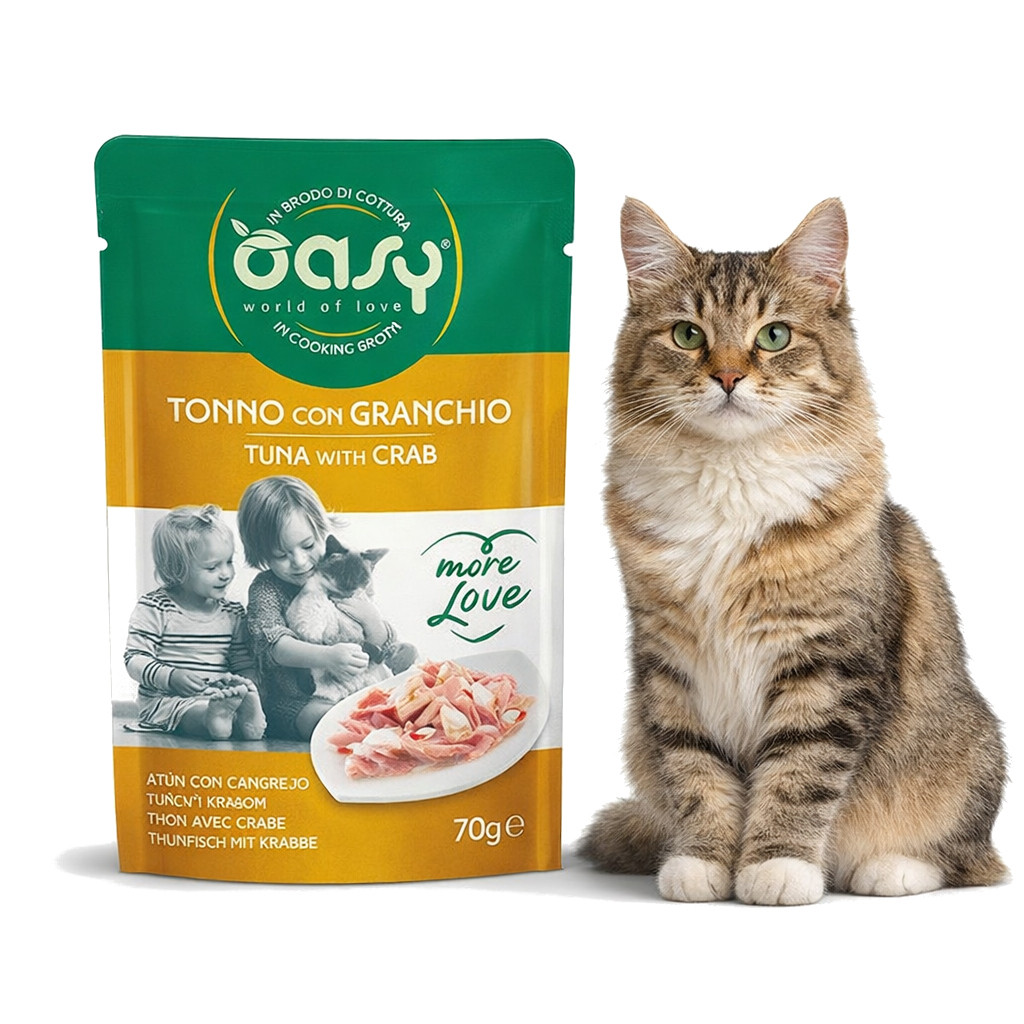 OASY More Love Tuna with crab - mokré krmivo pro kočky - 70g - foto 2
