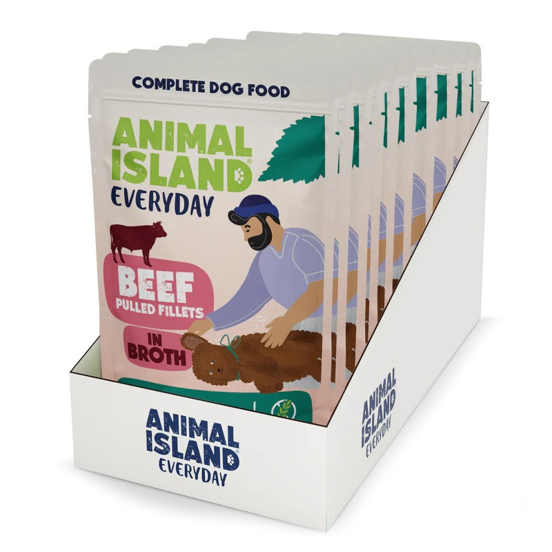 ANIMAL ISLAND Beef Fillets in broth - vlhké krmivo pro psy - 10x150g - foto 1