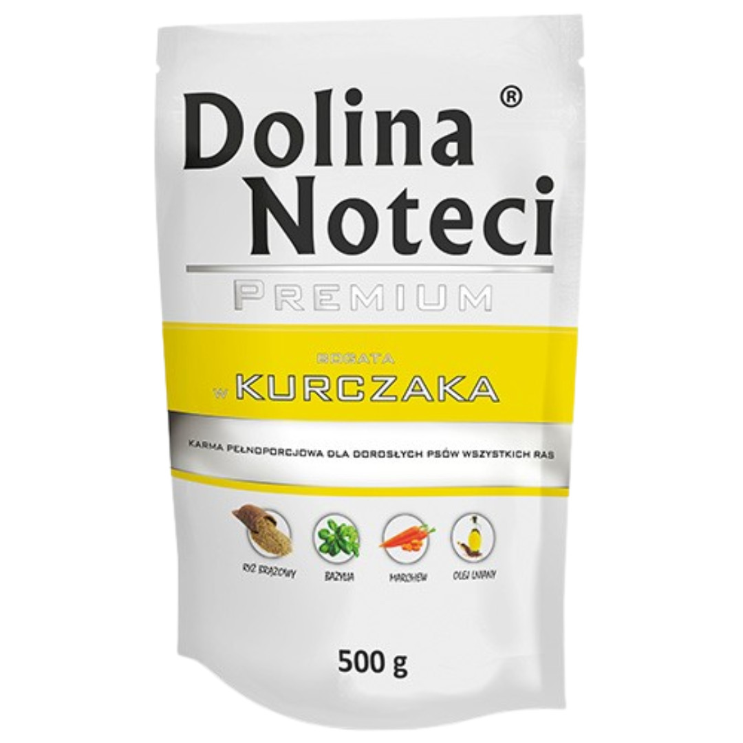 DOLINA NOTECI Premium Rich in chicken - Mokré krmivo pro psy - 500 g - foto 1