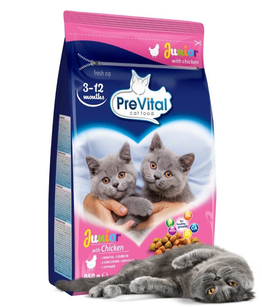 PREVITAL Junior Chicken - suché krmivo pro kočky - 950g - foto 9