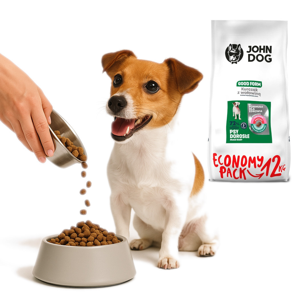 JOHN DOG Good Form Adult Chicken with beef - suché krmivo pro psy - 12 kg - foto 3