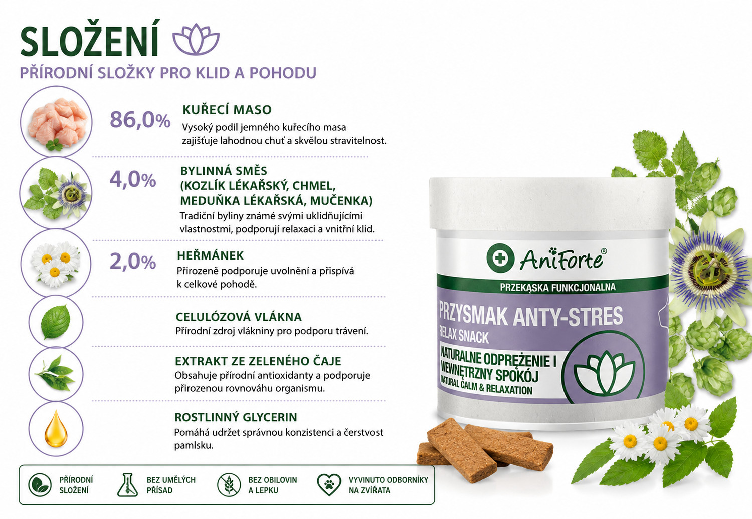 ANIFORTE Relax snack - pamlsek pro psa - 50g - foto 2
