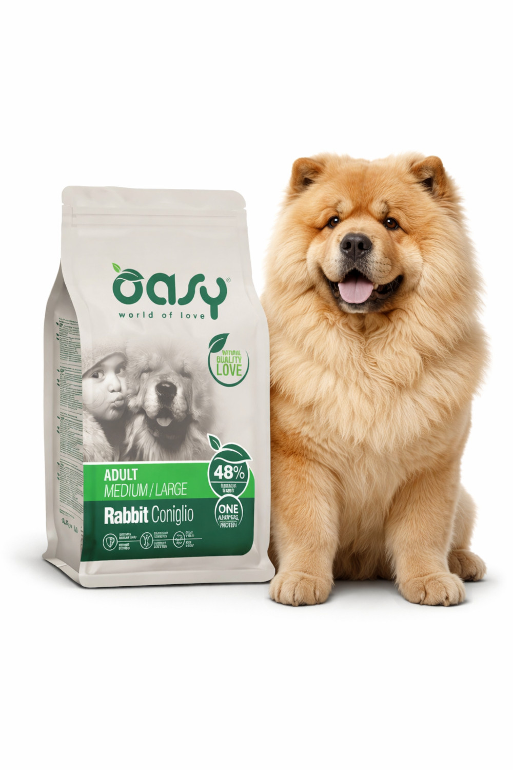 OASY One Animal Protein Adult Medium/Large Rabbit - suché krmivo pro psy - 12kg - foto 2
