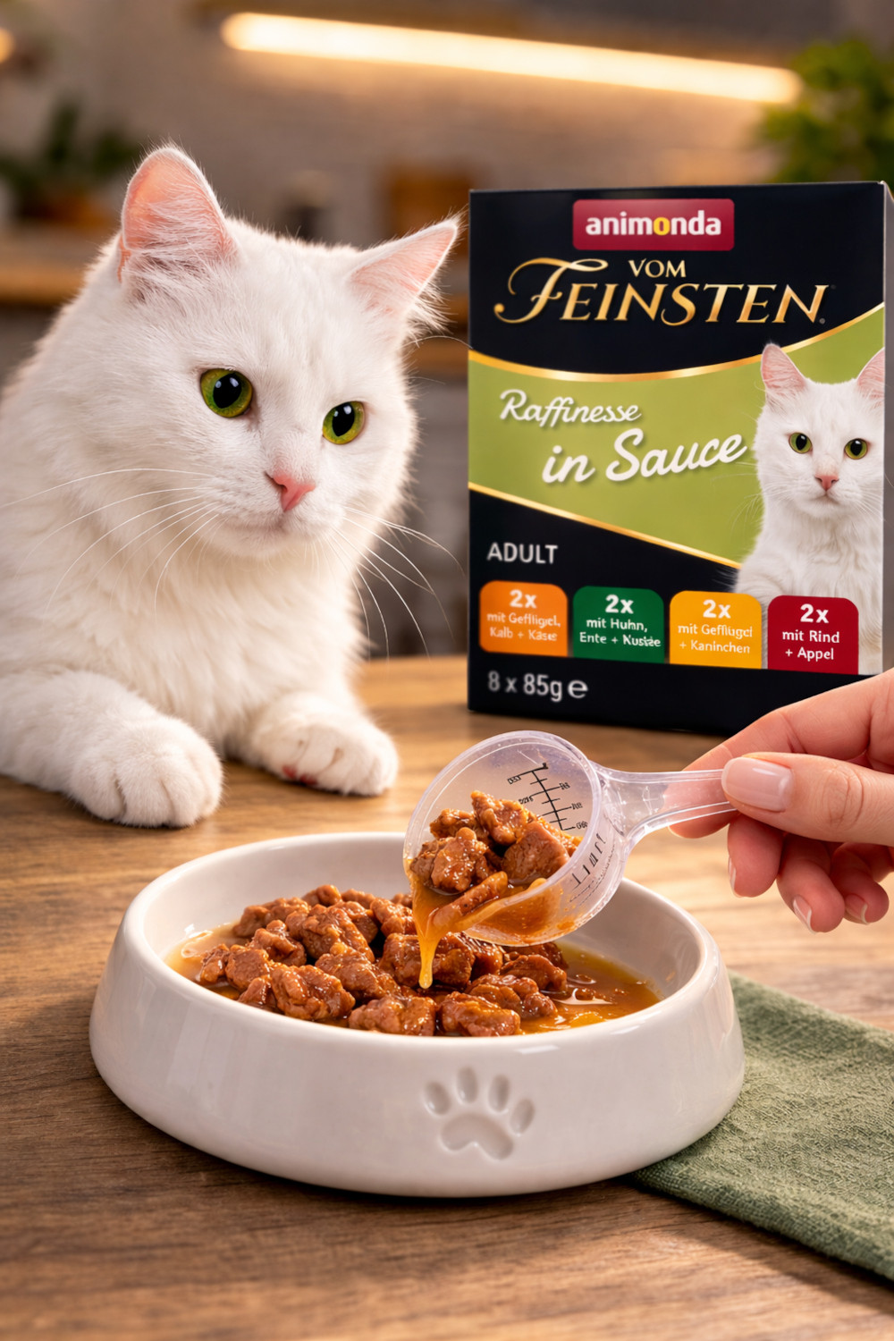 ANIMONDA Vom Feinsten Adult Raffinesse in sauce - mokré krmivo pro kočky - 8x85g - foto 3