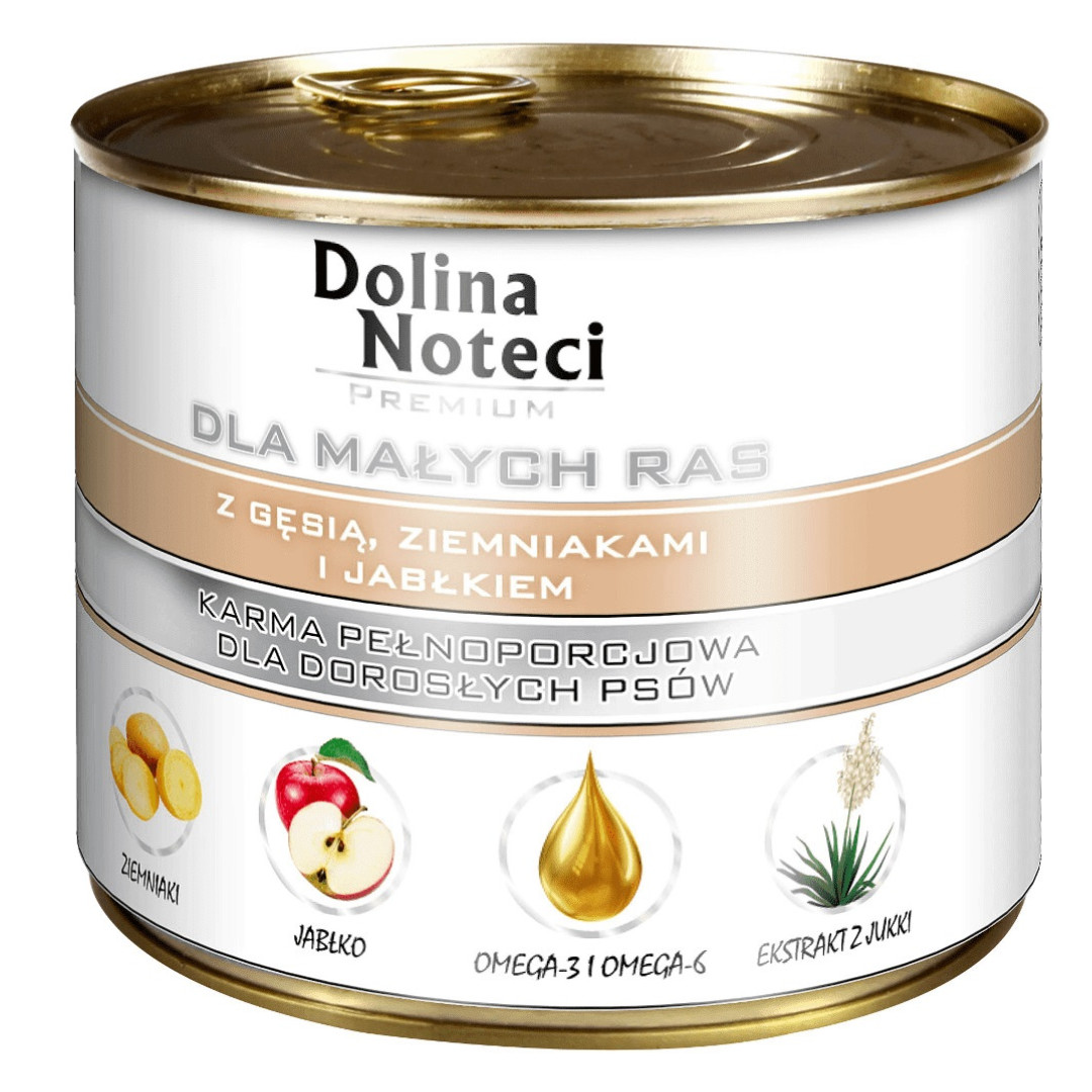 DOLINA NOTECI Premium with goose, potatoe and apple Small breeds - Mokré krmivo pro psy - 185 g - foto 1