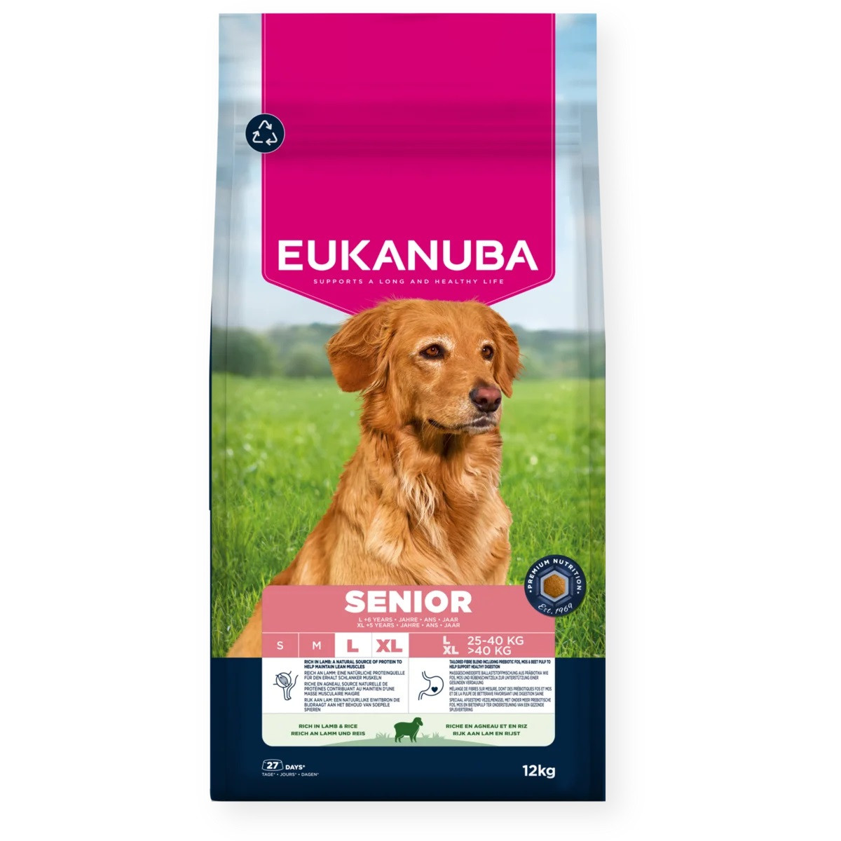 EUKANUBA Senior L XL Rich in lamb & rice - suché krmivo pro psy - 12kg - foto 1