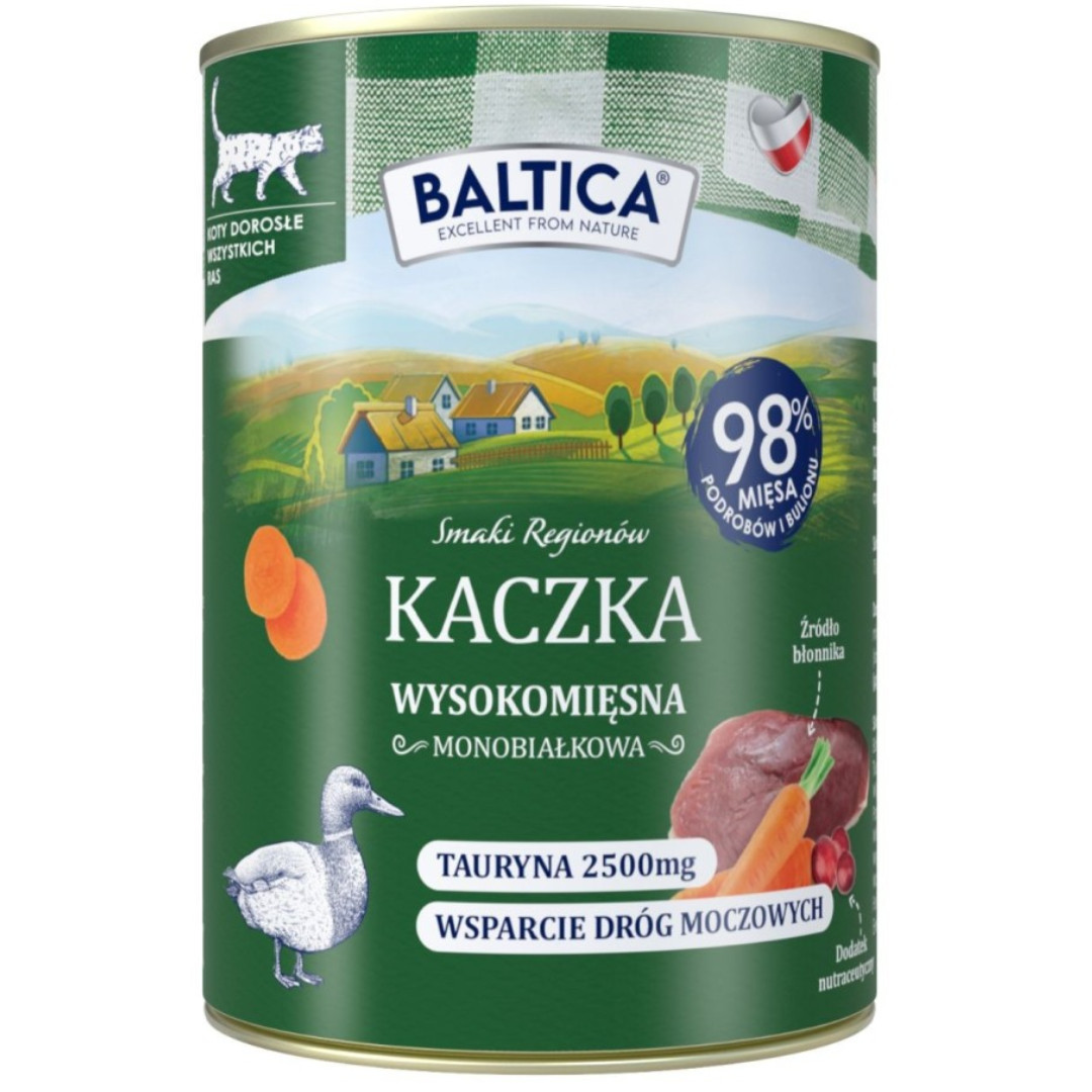 BALTICA Flavors of the Regions Duck Mono - mokré krmivo pro kočky - 400g - foto 1