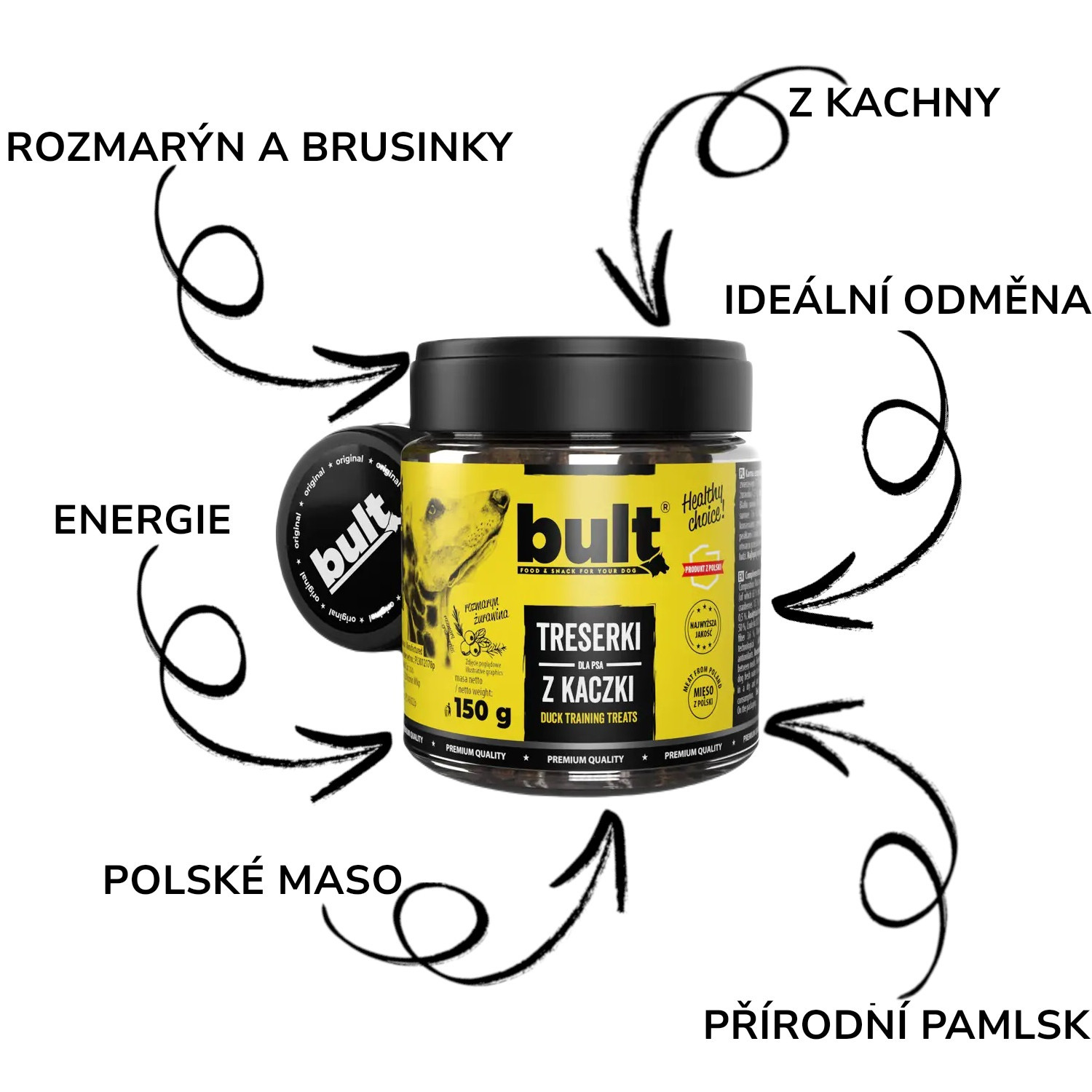 BULT Treserky MIX 3 Příchutí – pochoutka pro psy – 3x150g - foto 4