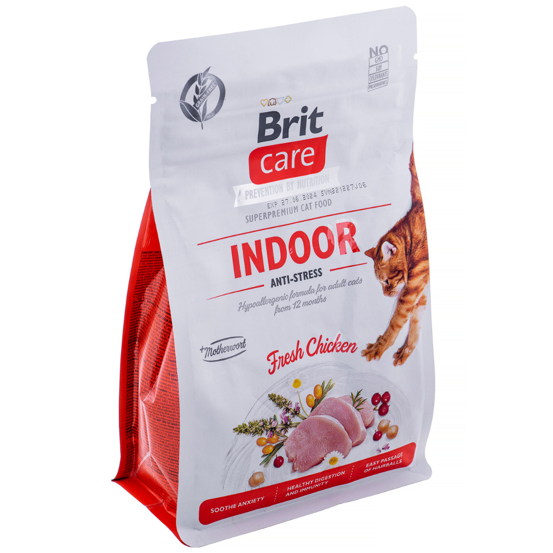 BRIT Care Grain-Free Adult Indoor Anti-Stress - suché krmivo pro kočky - 400 g - foto 2