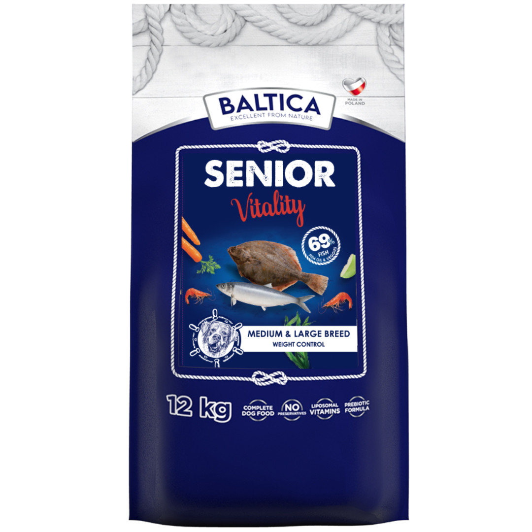 BALTICA Excellent Senior Vitality Mono Baltic fish Medium and large breeds - suché krmivo pro psy - 12kg - foto 1