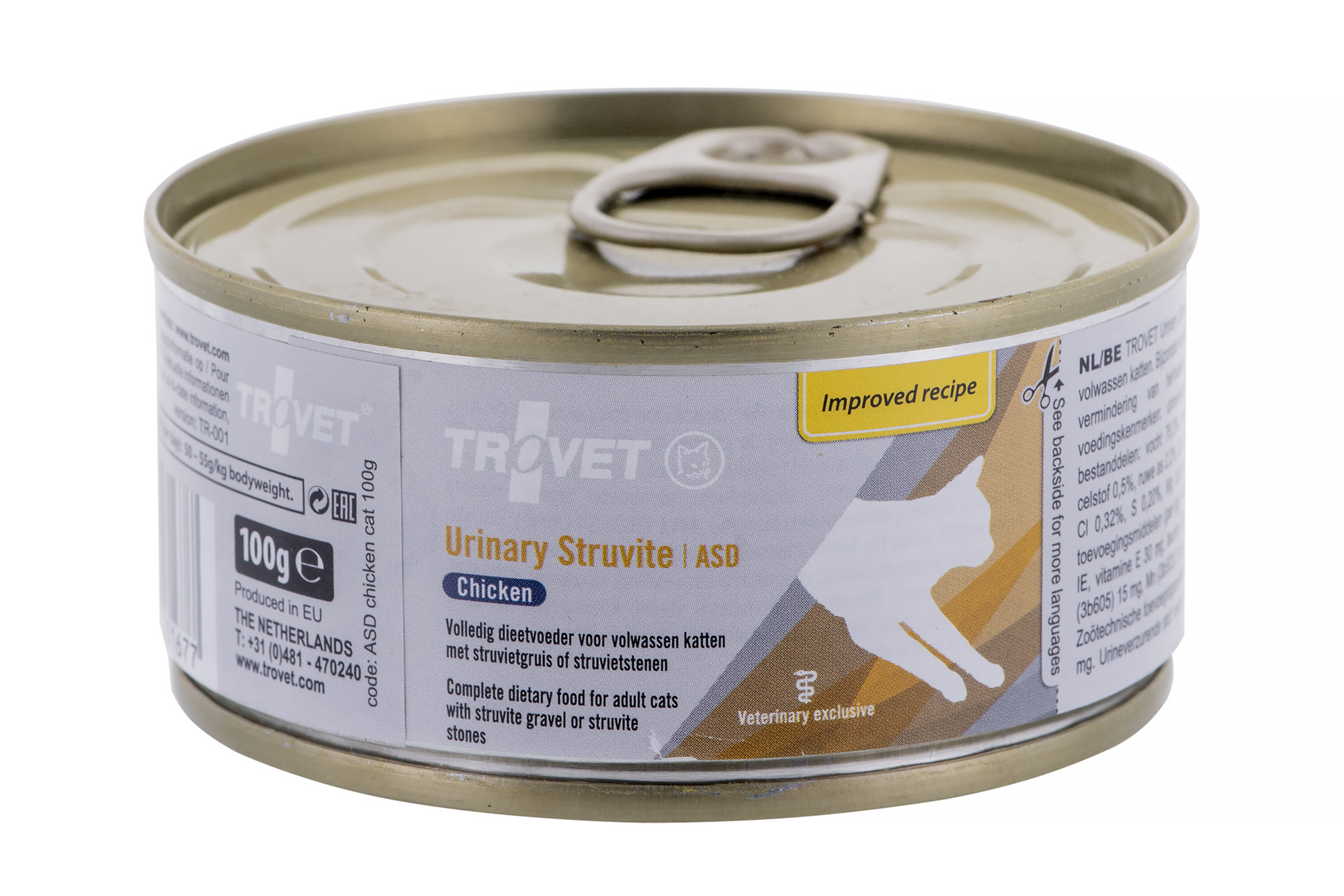 TROVET ASD Urinary Struvite s kuřecím - mokré krmivo pro kočky - 12x100g - foto 1