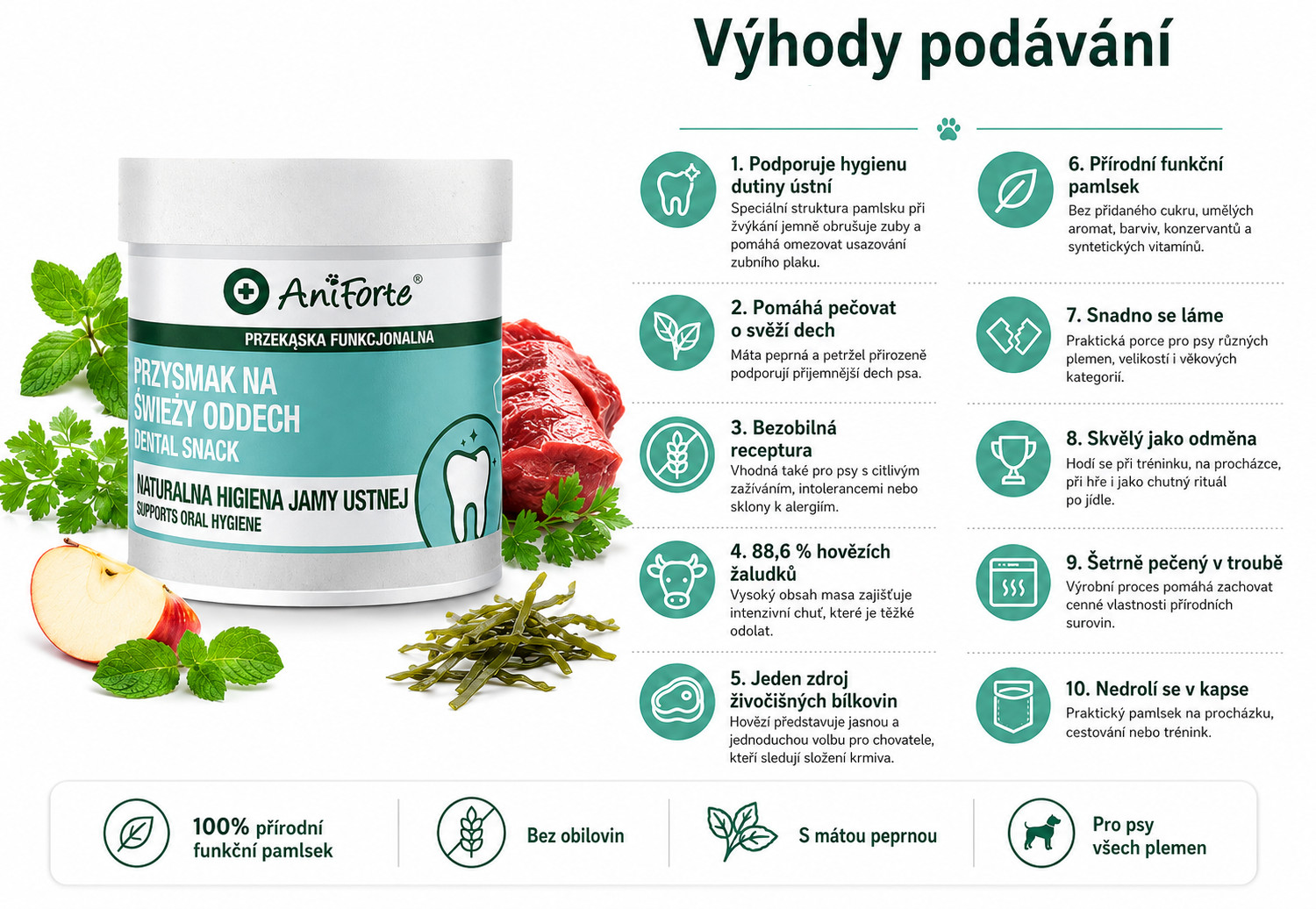ANIFORTE Dental snack - pamlsek pro psa - 50g - foto 1