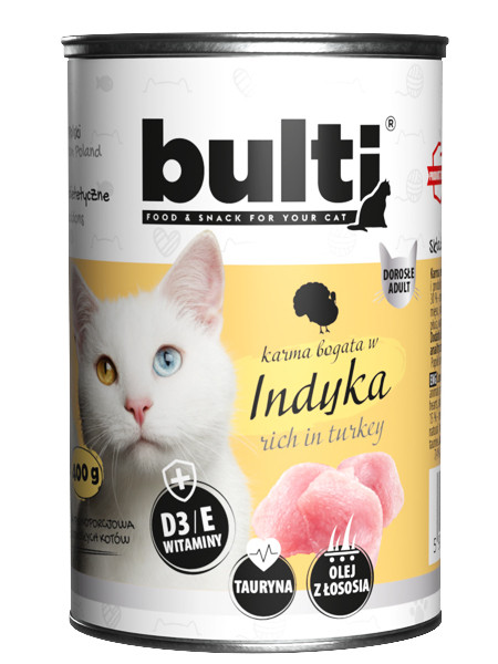 BULTI Rich in turkey - mokré krmivo pro kočky - 400g - foto 3