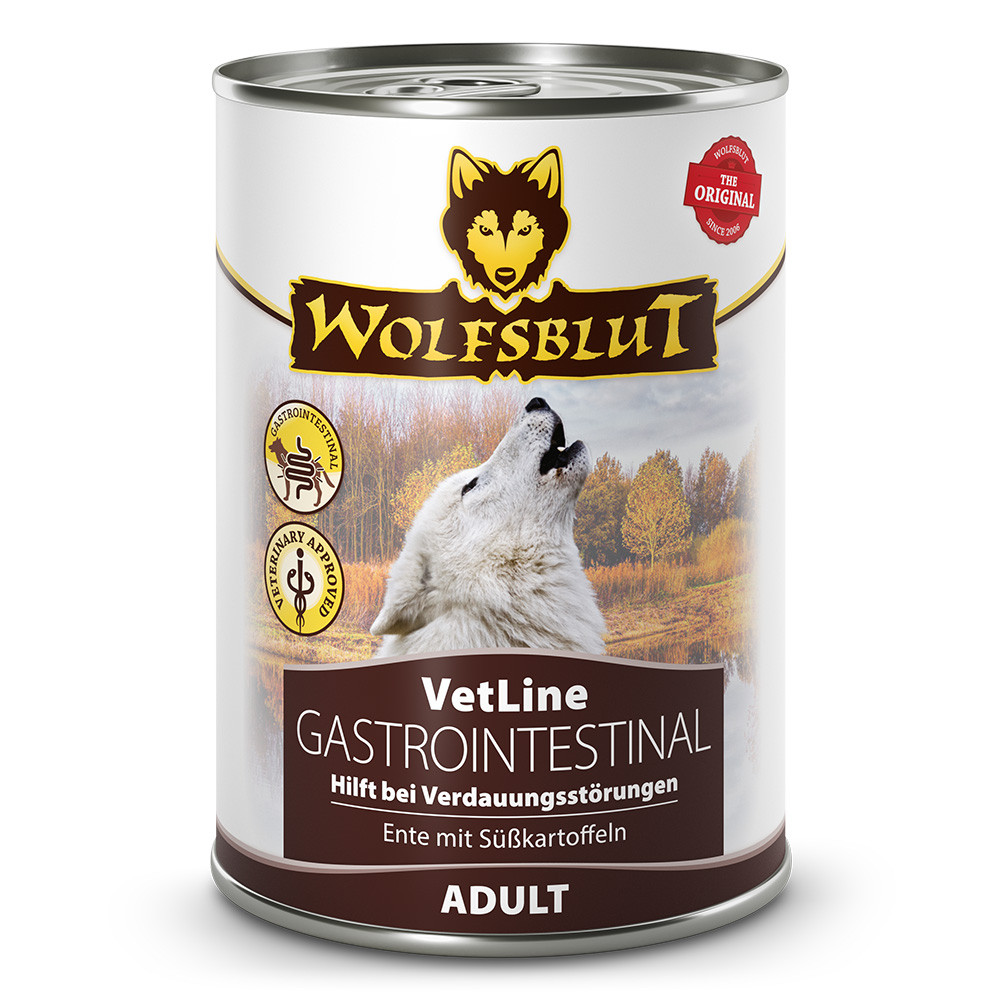 WOLFSBLUT VetLine Gastrointestinal Duck - vlhké krmivo pro psy - 12x395g - foto 1