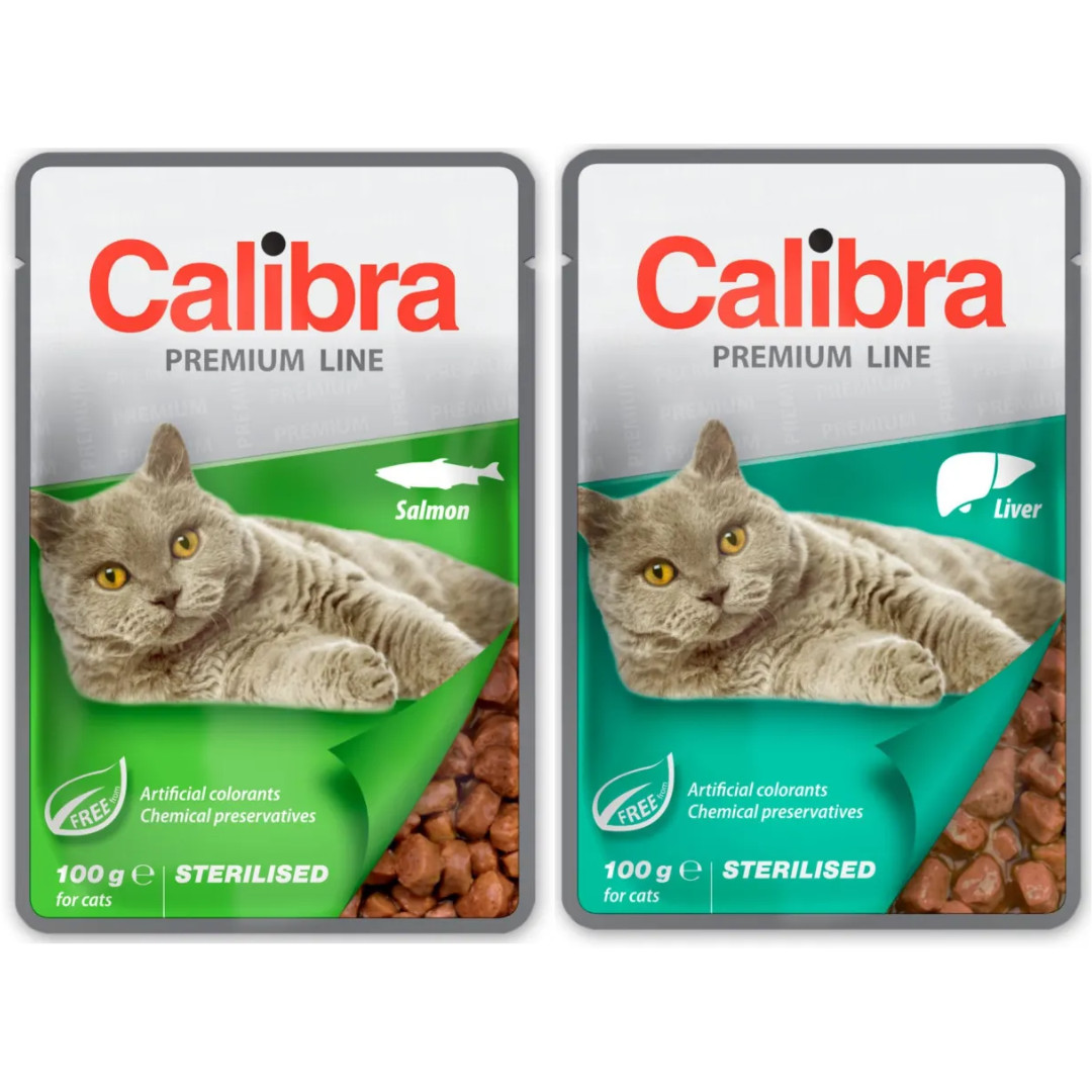 CALIBRA Cat Premium Sterilised - mokré krmivo pro kočky - 12x100g - foto 2