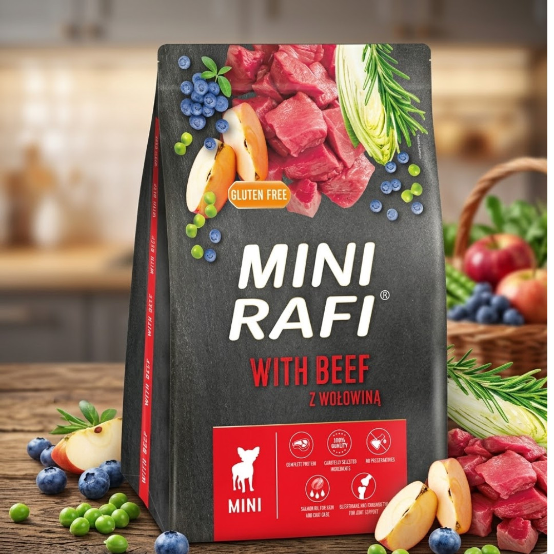 RAFI Mini with beef - suché krmivo pro psy - 3kg - foto 2