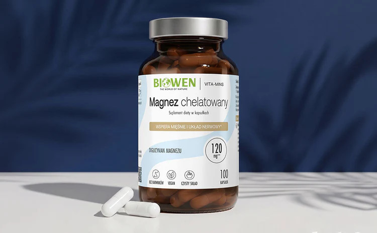 BIOWEN Chelátový hořčík bisglycinát – doplněk stravy pro lidi – 100 kapslí - foto 2