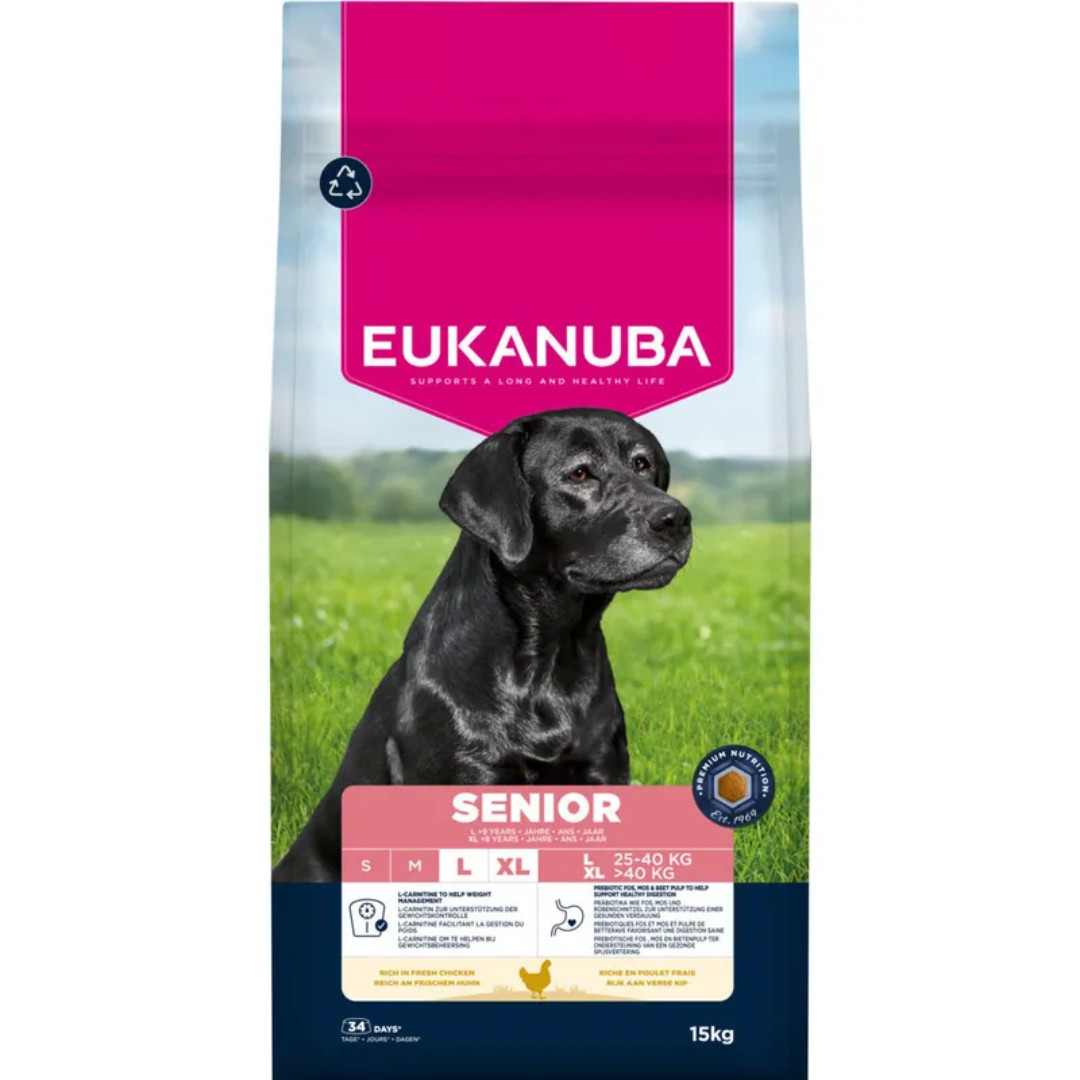 EUKANUBA Senior Large and extra large breeds Chicken - suché krmivo pro psy - 15kg - foto 1