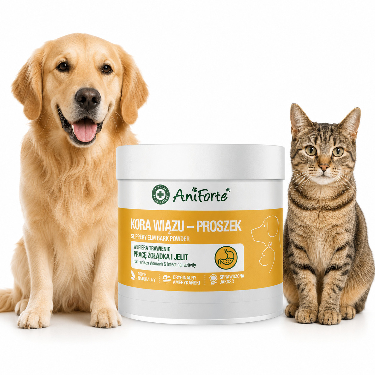 ANIFORTE Slippery elm bark - doplňky stravy pro psy a kočky - 100g - foto 4