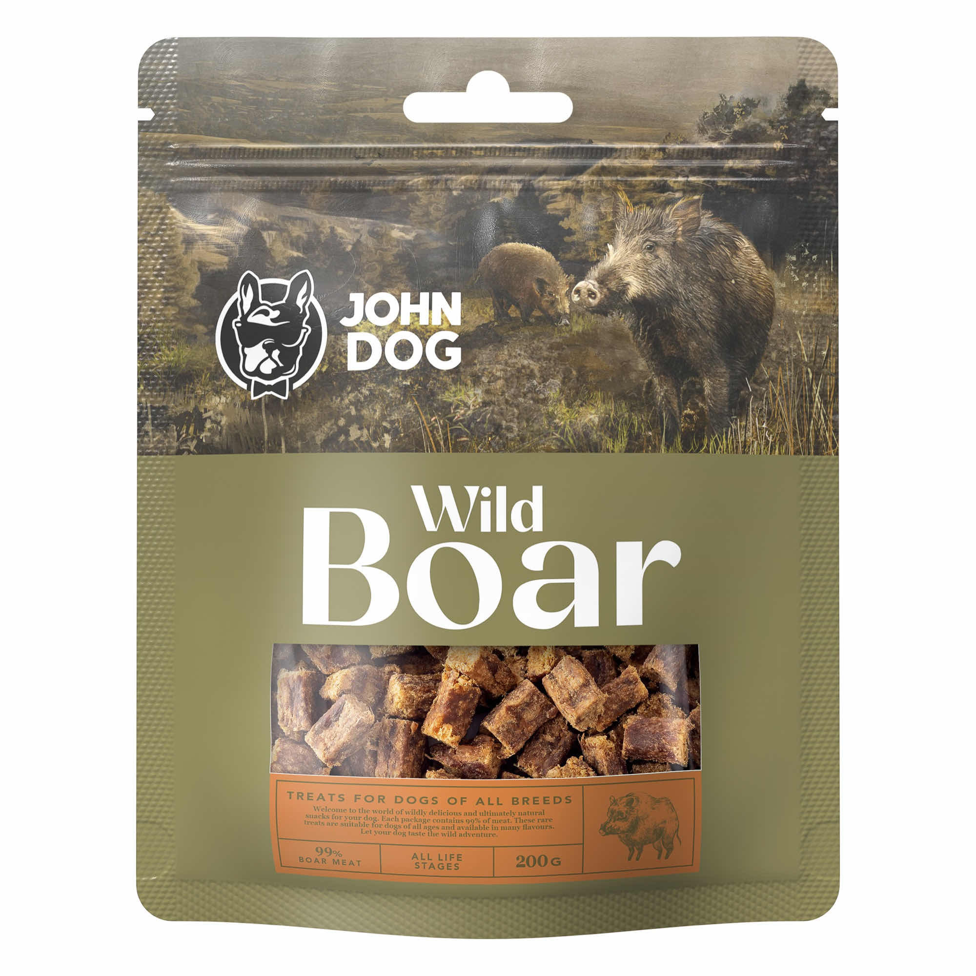 JOHN DOG Wild Boar - pamlsek pro psa - 200g - foto 1