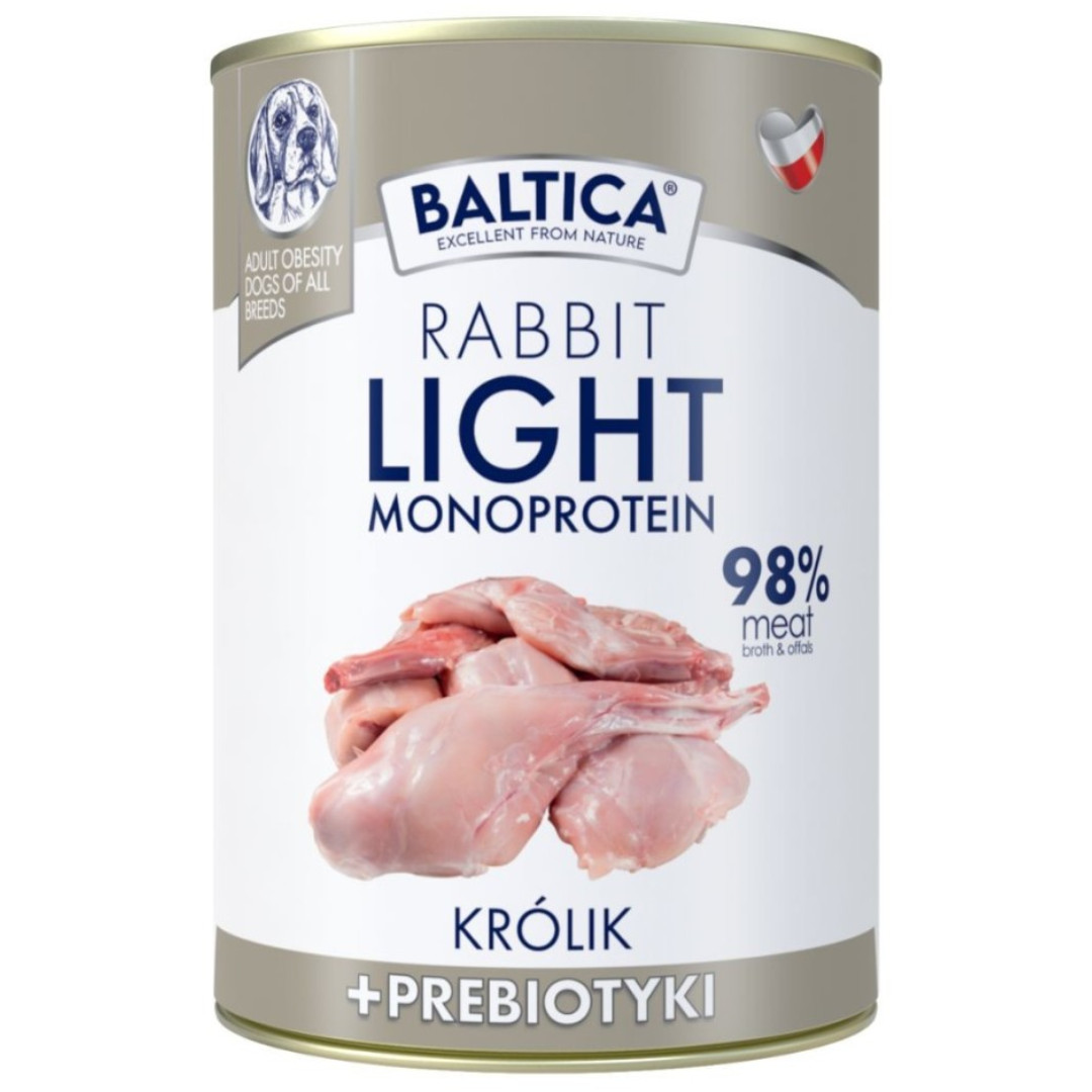 BALTICA Nutraceutic Mono Light Rabbit with prebiotics - vlhké krmivo pro psy - 400g - foto 1