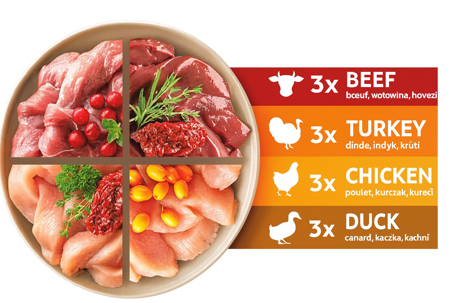 SHELMA with turkey, duck, chicken and beef in sauce - mokré krmivo pro kočky - 12x85g - foto 2