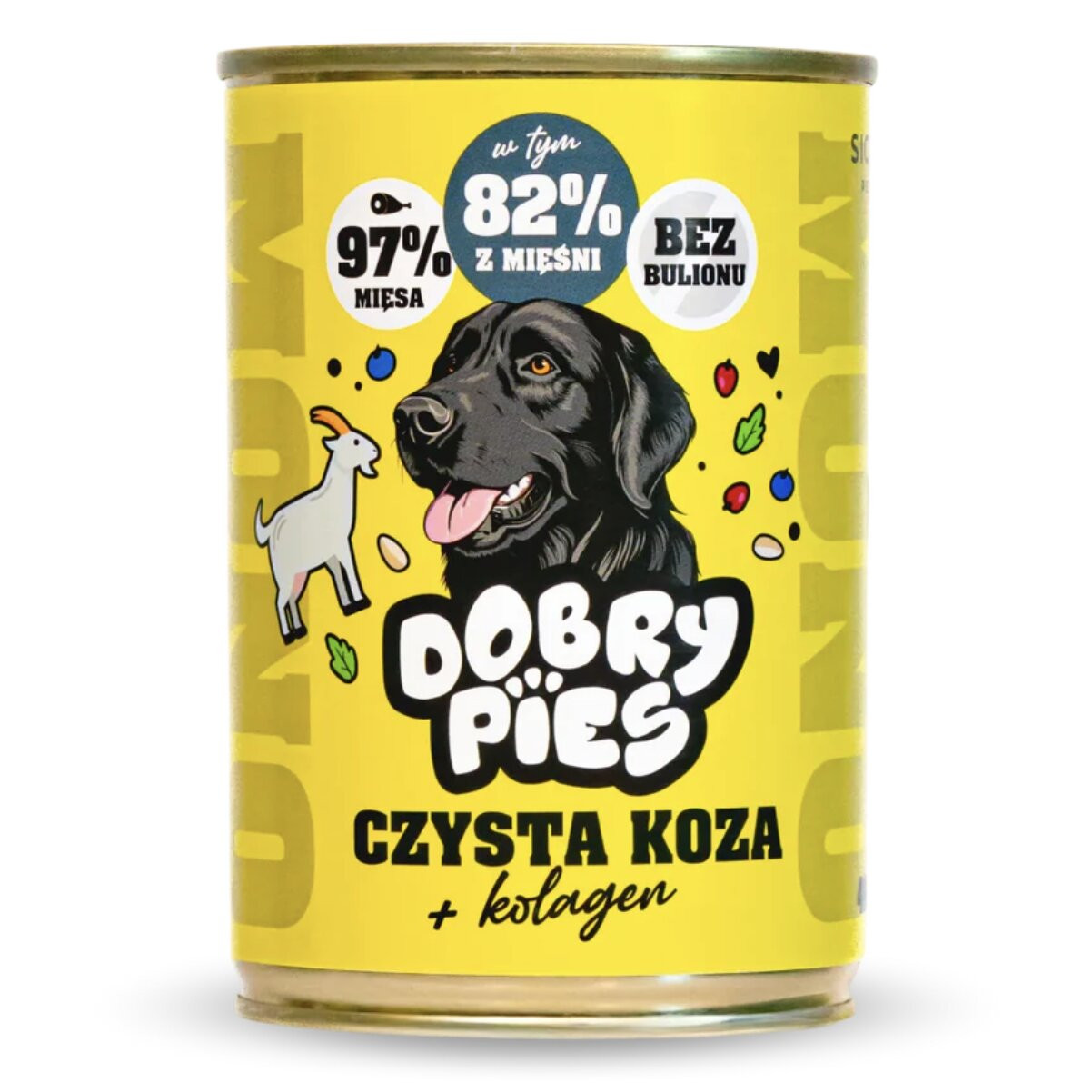 DOBRY PIES Mono Čistá koza + kolagen – vlhké krmivo pro psa – 400g - foto 1