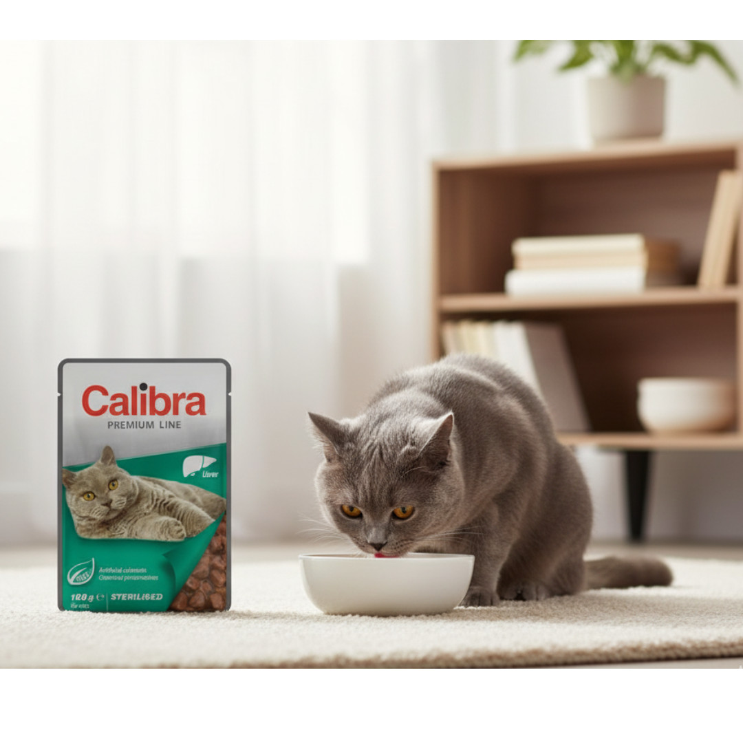 CALIBRA Cat Premium Sterilised Liver - mokré krmivo pro kočky - 6x100g - foto 2