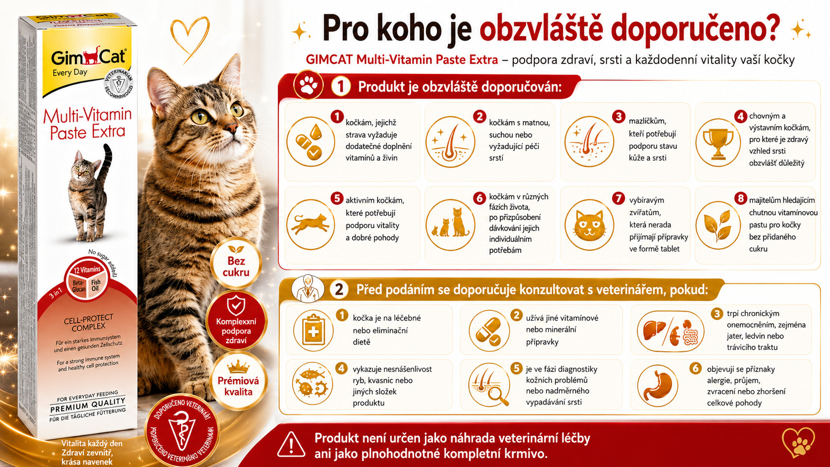 GIMCAT Multi-Vitamin Paste Extra – pamlsek pro kočku – 200g - foto 2