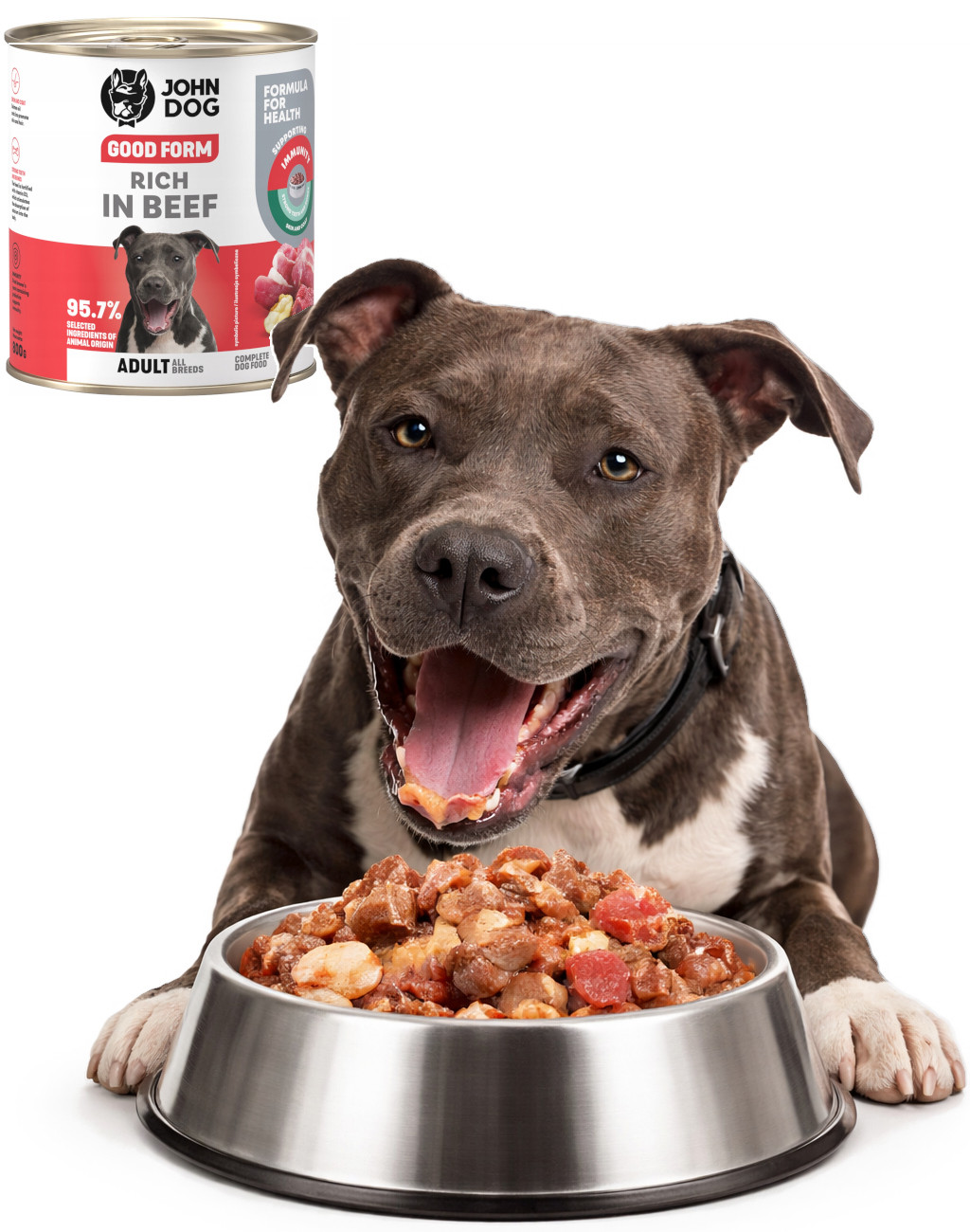 JOHN DOG Good Form Rich in beef - vlhké krmivo pro psy - 800g - foto 3