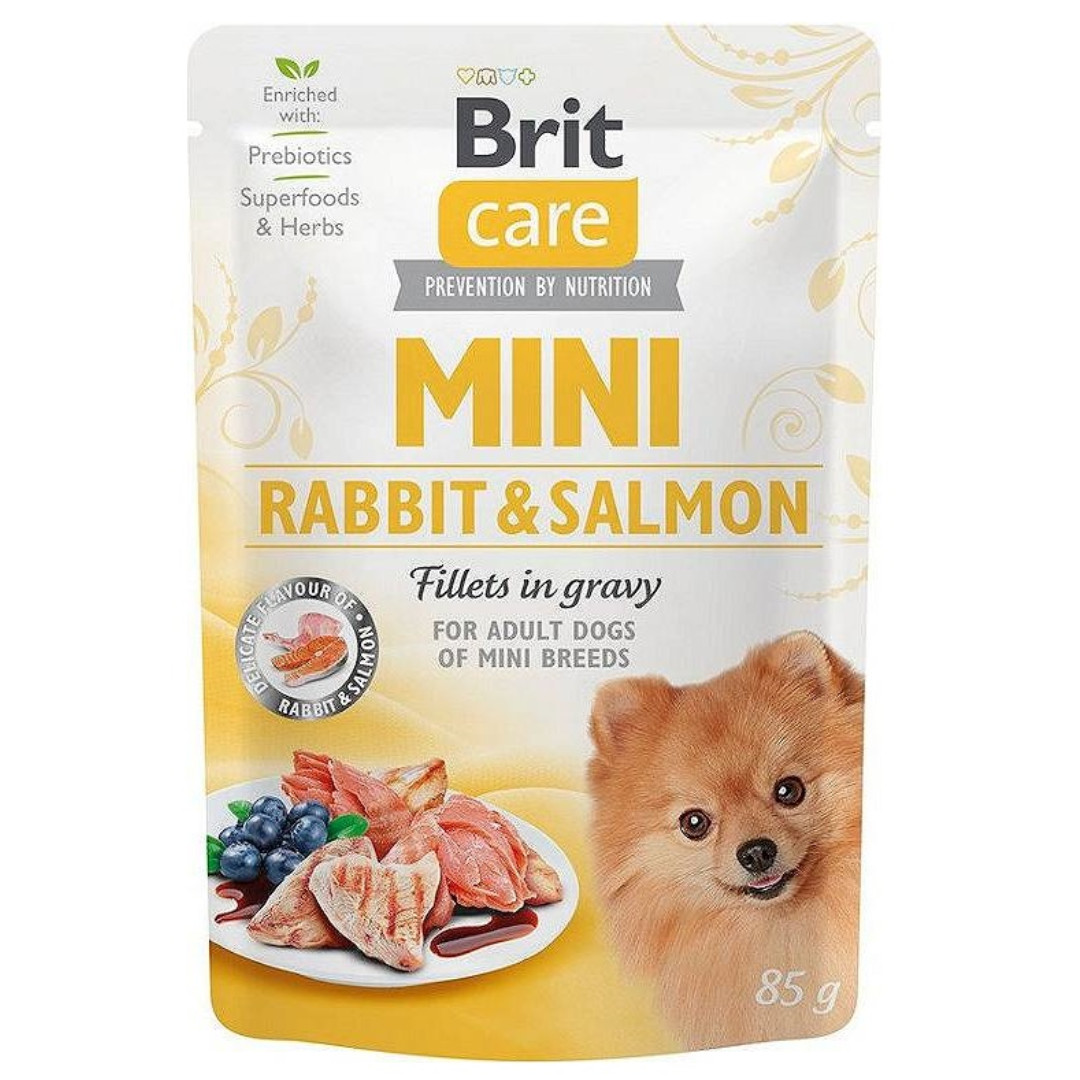 BRIT Care Mini Rabbit&Salmon - vlhké krmivo pro psy - 85g - foto 1