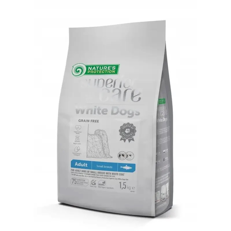 NATURE'S PROTECTION Superior Care White dog Small breeds Herring - suché krmivo pro psy - 1,5kg - foto 6