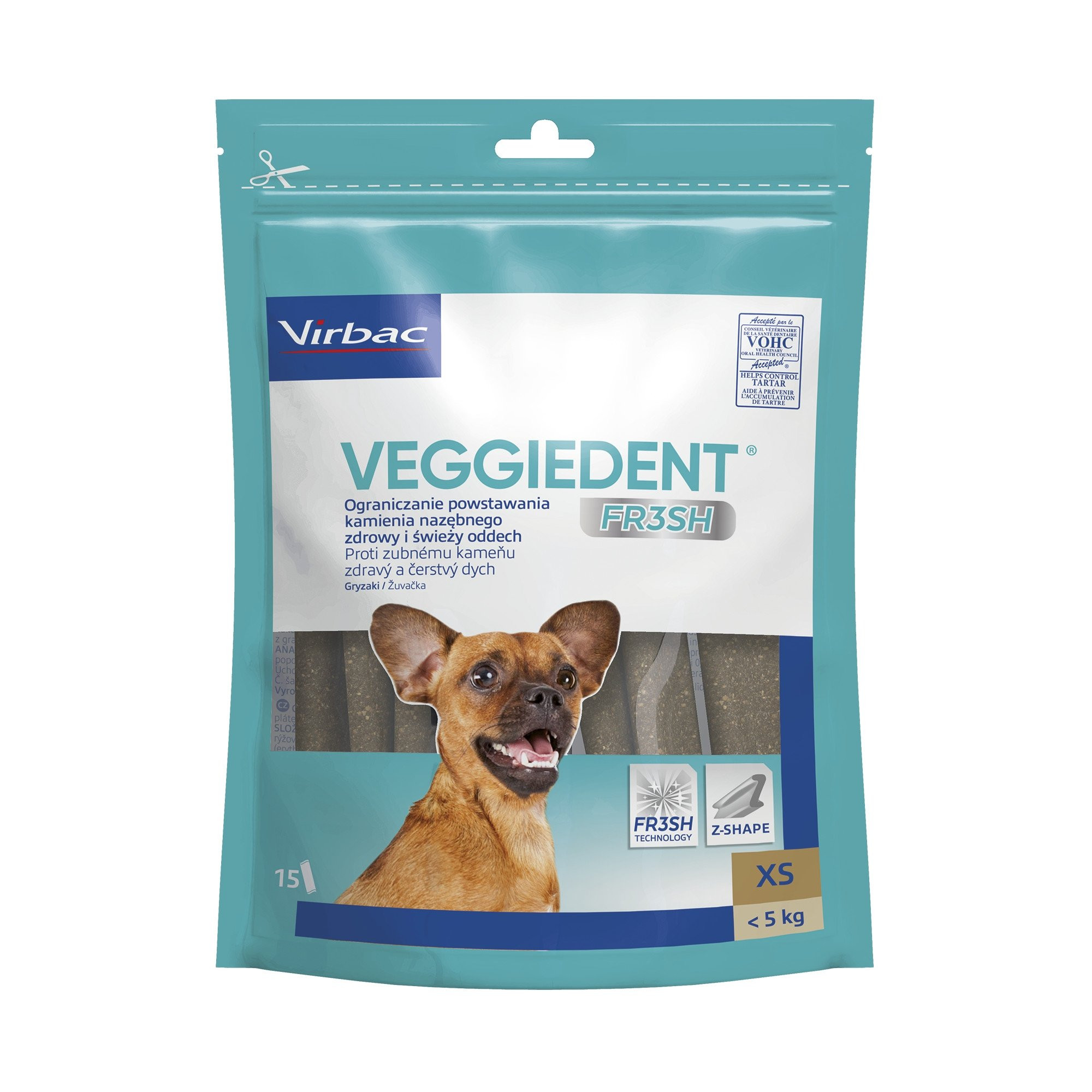 VIBRAC Veggiedent Fresh XS - pamlsek pro psa - 114g - foto 2
