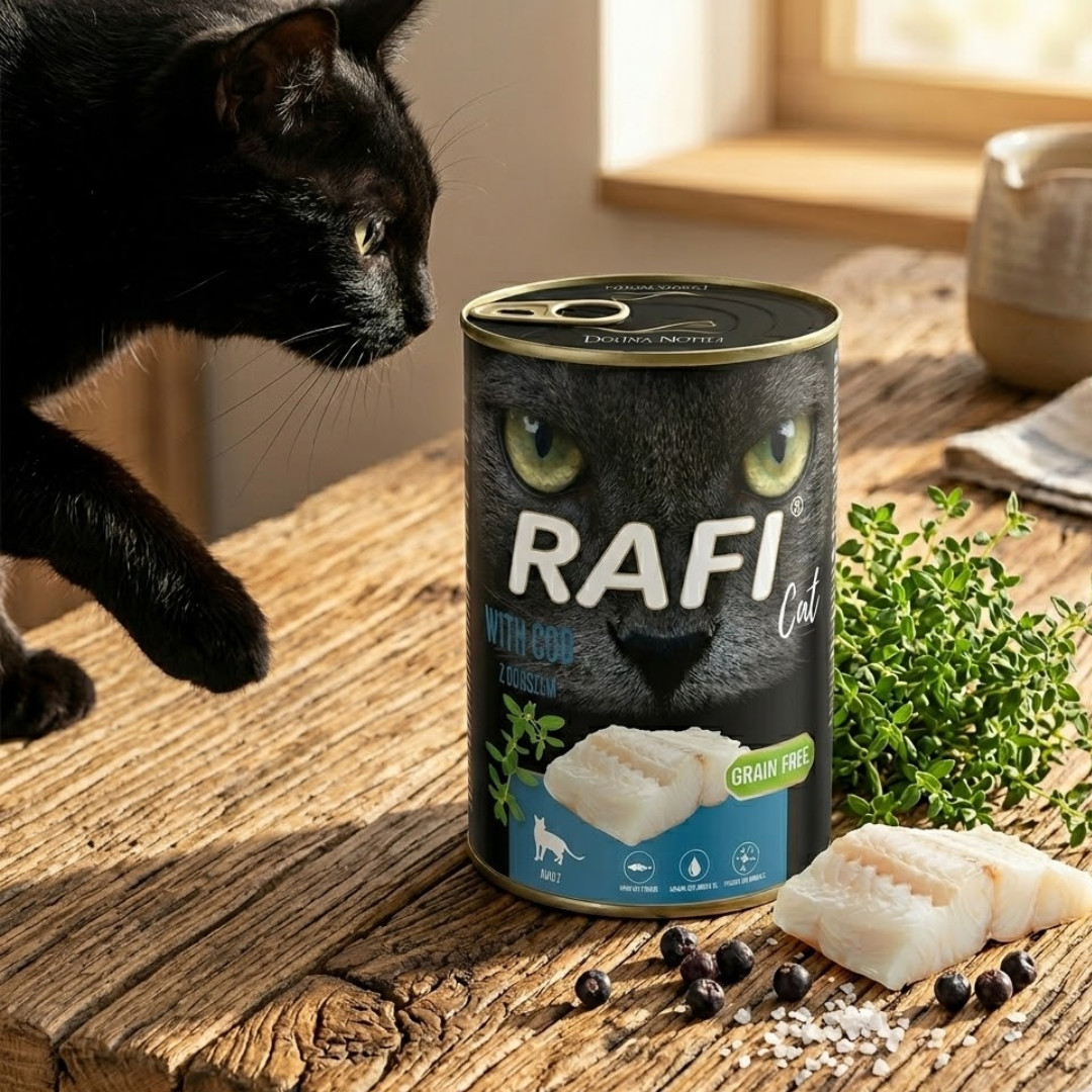 RAFI Cat Adult with cod - mokré krmivo pro kočky - 400g - foto 2