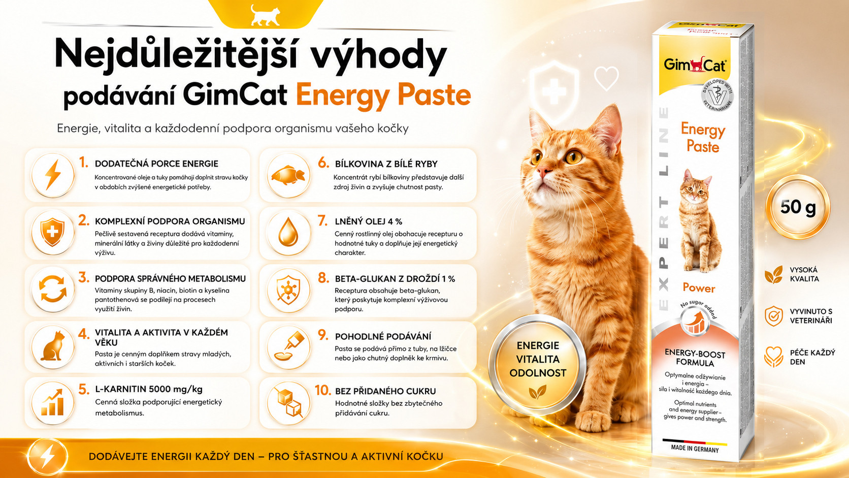 GIMCAT Energy Paste – pamlsek pro kočku – 50g - foto 1